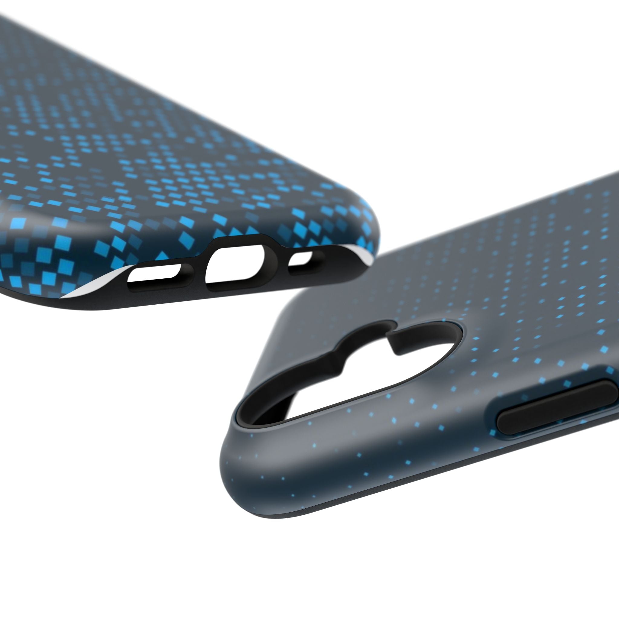 Blue Geometric Impact Resistant Phone Case