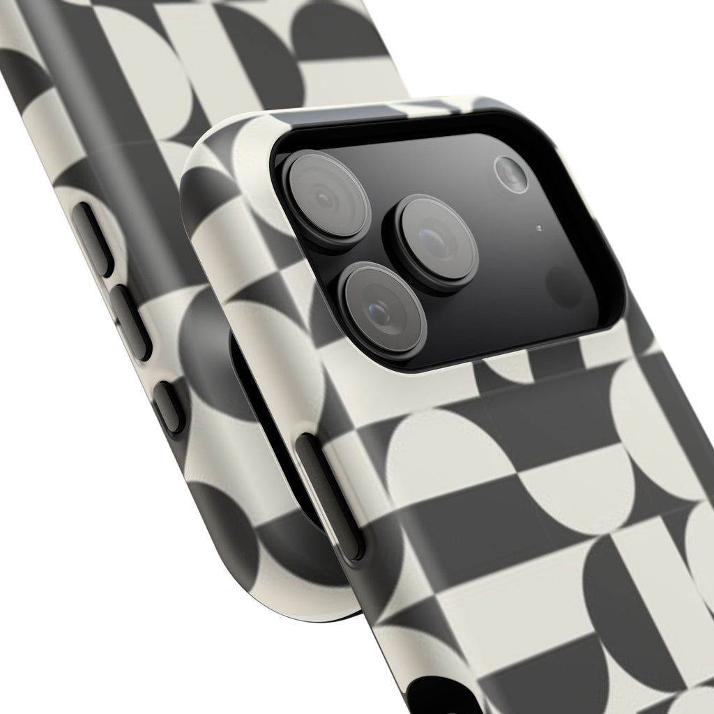 Black and White Design Impact-Resistant Case