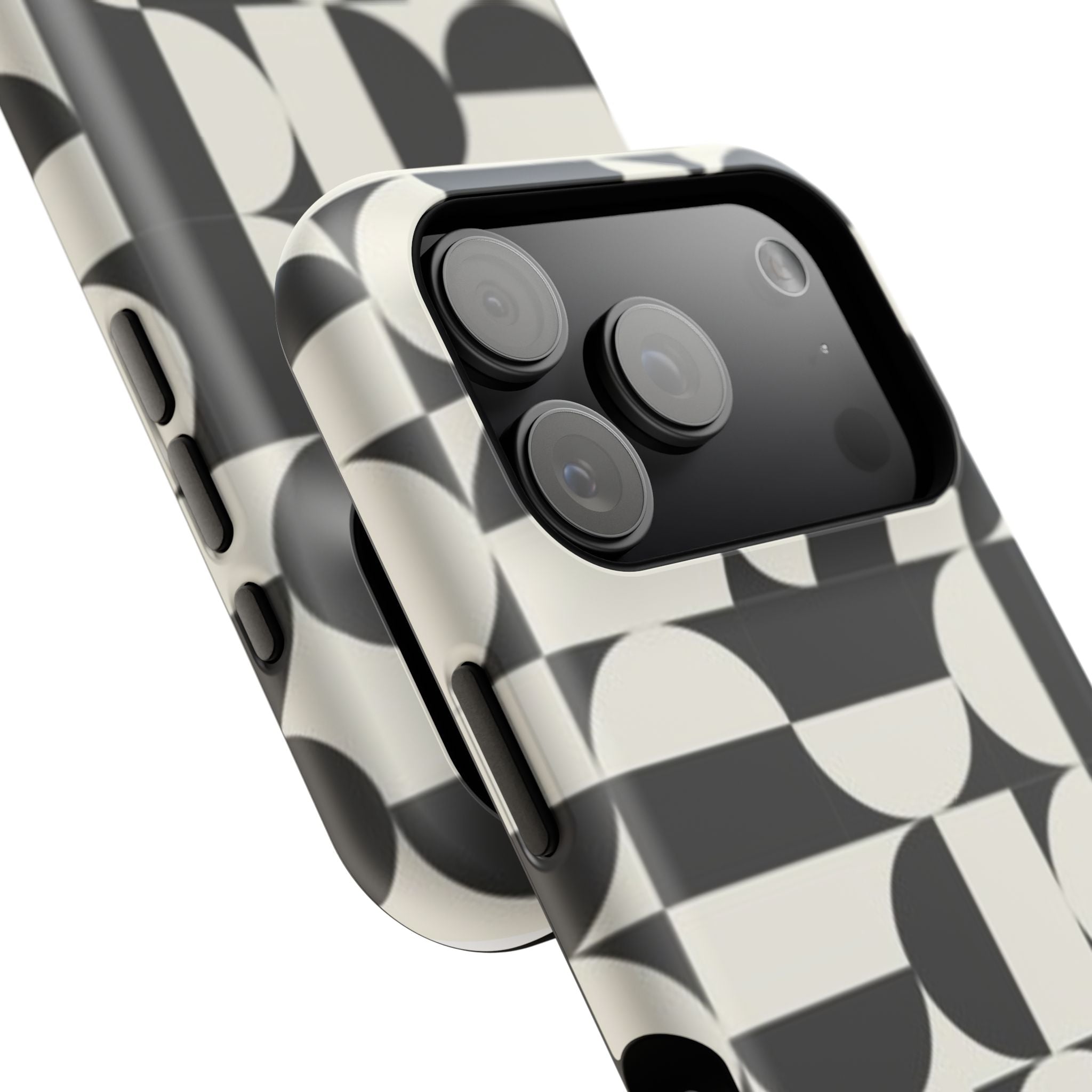 Black and White Design Impact-Resistant Case