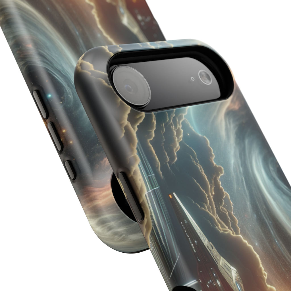 Spacecraft Vortex Phone Case — Impact-Resistant Sci‑Fi iPhone Cover