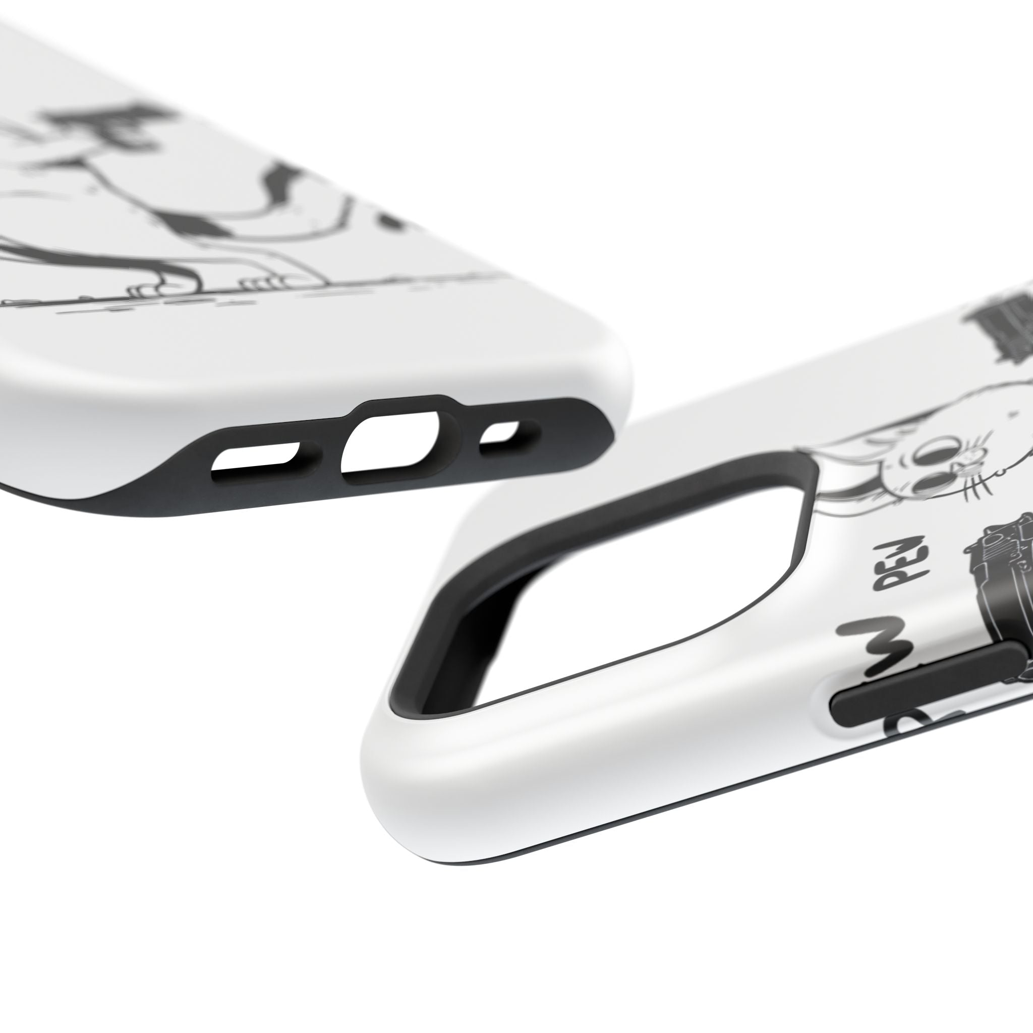 Impact Resistant Phone Case- Funny Cat Pew Pew