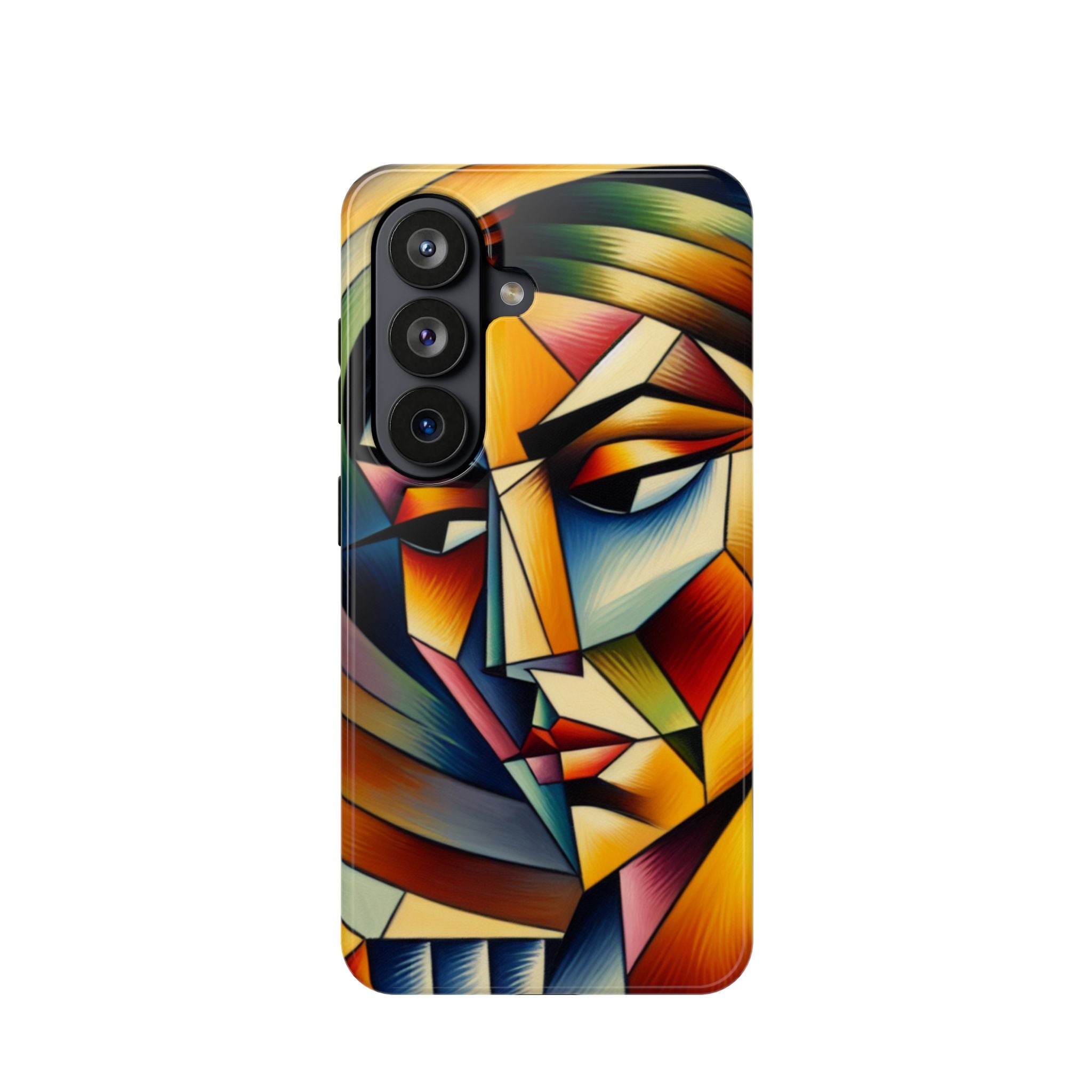 Abstract Cubist Face Phone Case — Impact-Resistant Artistic iPhone Cover