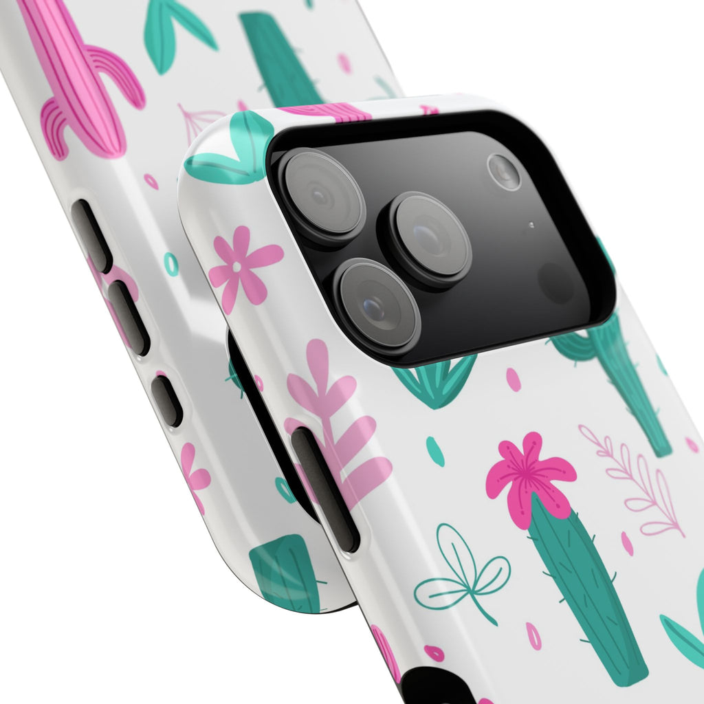 Cactus Pattern Impact Resistant Phone Case