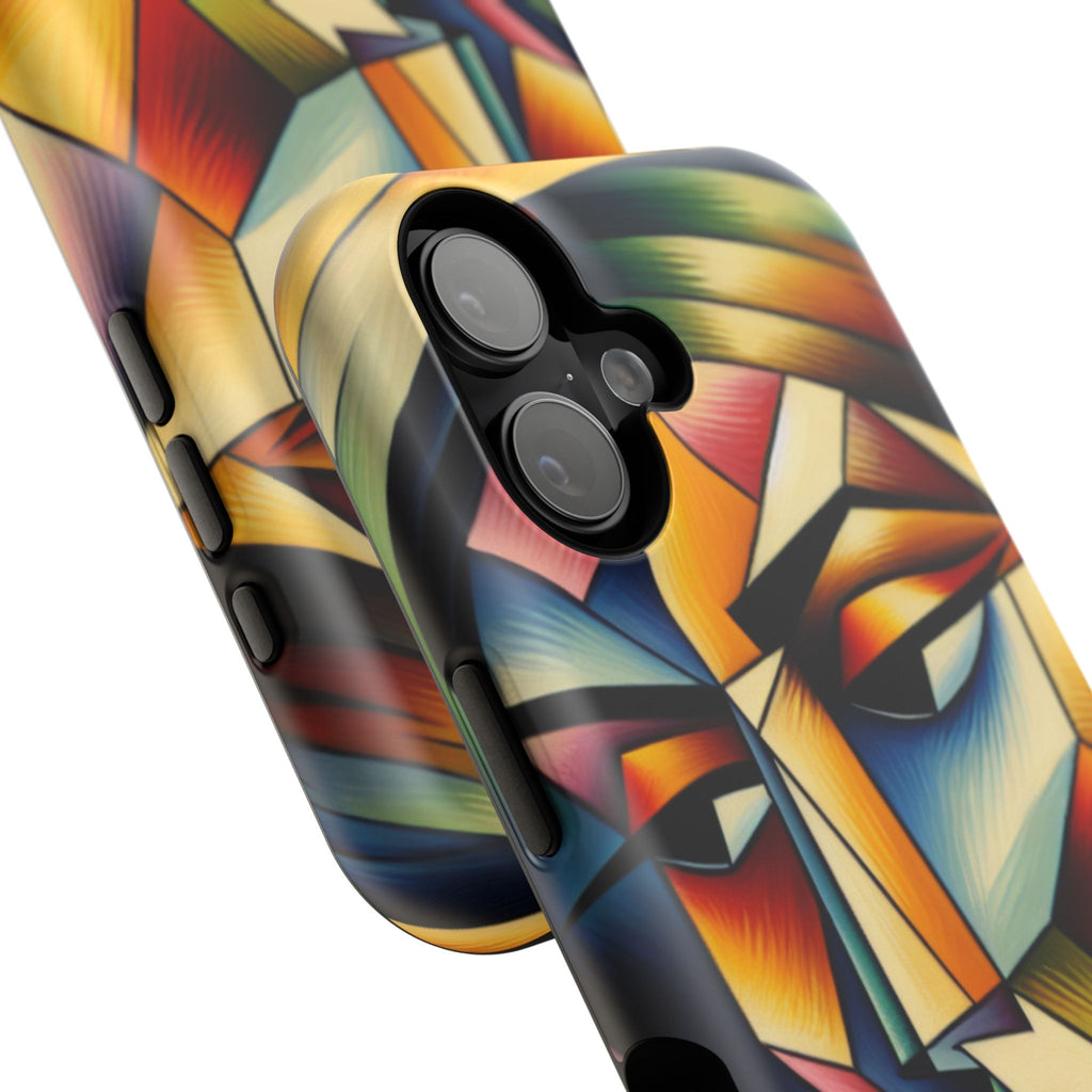 Abstract Cubist Face Phone Case — Impact‑Resistant Artistic iPhone Cover