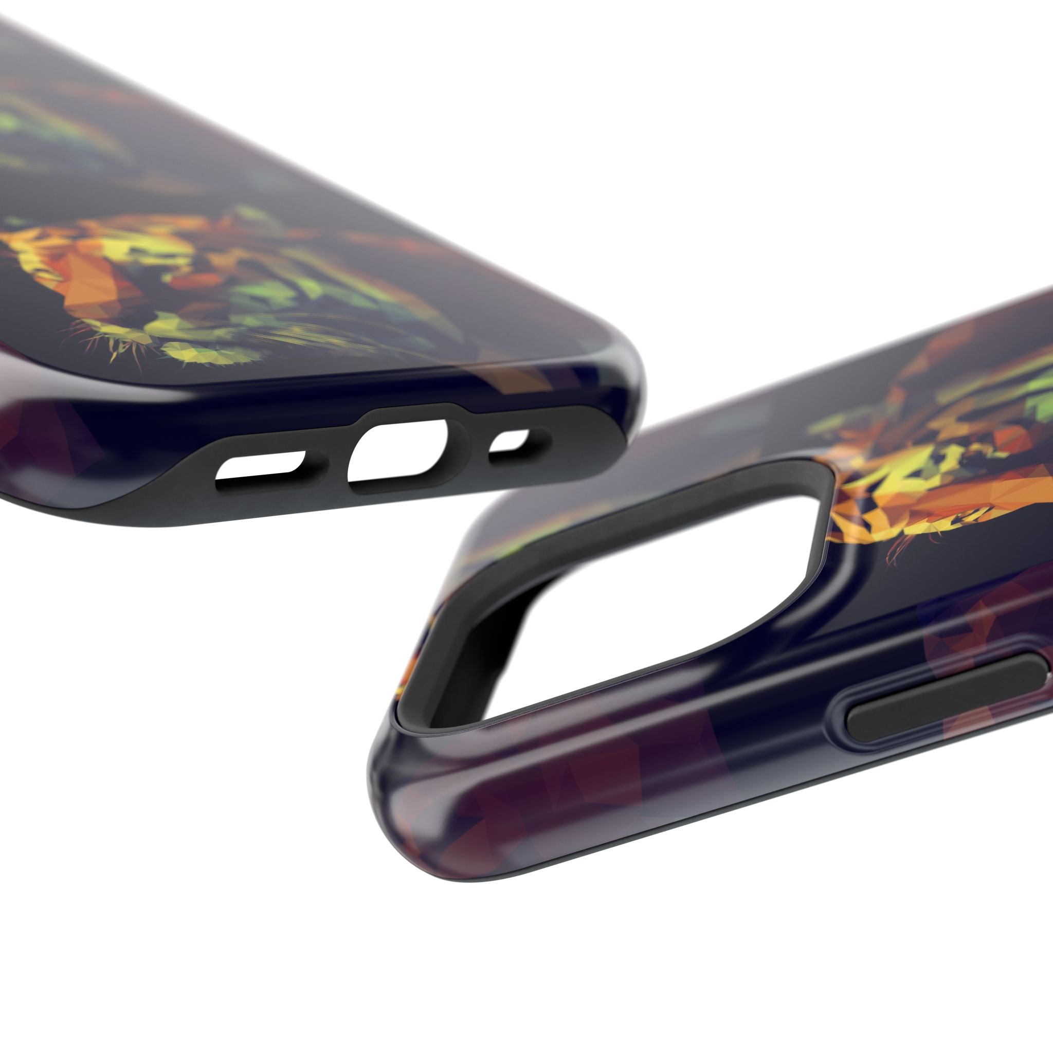 Colorful Tiger Phone Case, Impact-Resistant