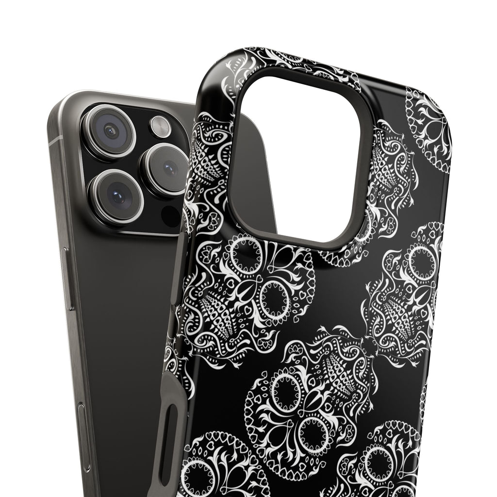 Skull Pattern Black & White Gothic Tough Cases for iPhone