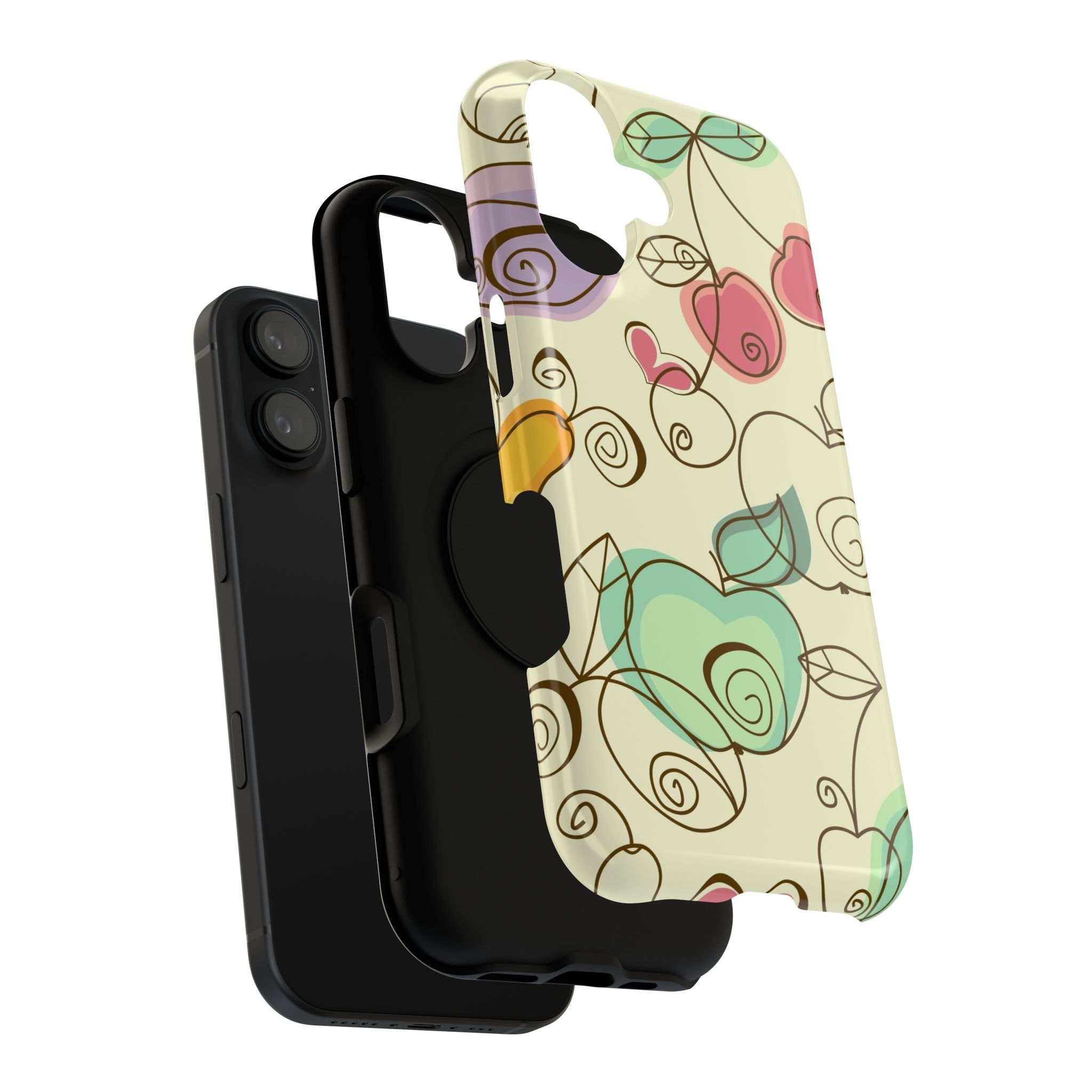 Colorful Floral Phone Case, Impact-Resistant