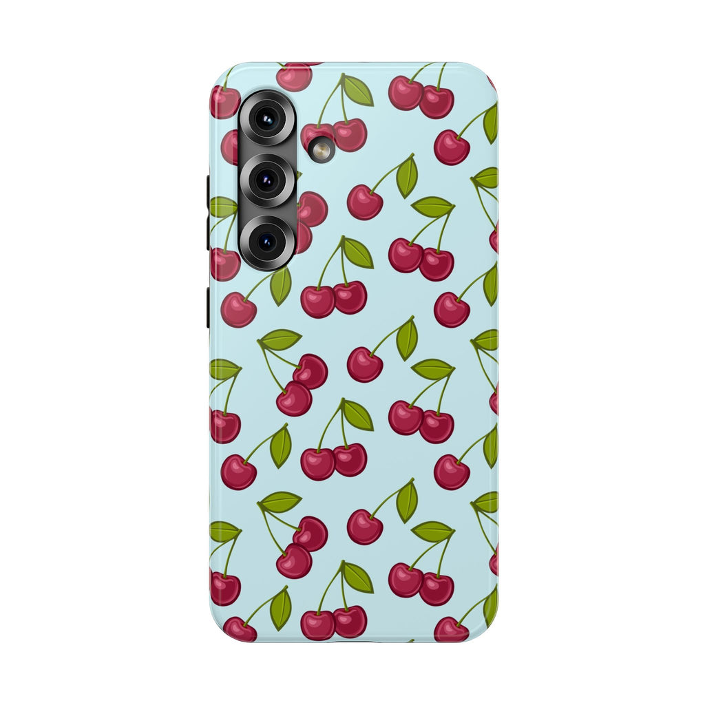 Vintage Cherry Shockproof Phone Cases for Newest iPhone & Galaxy