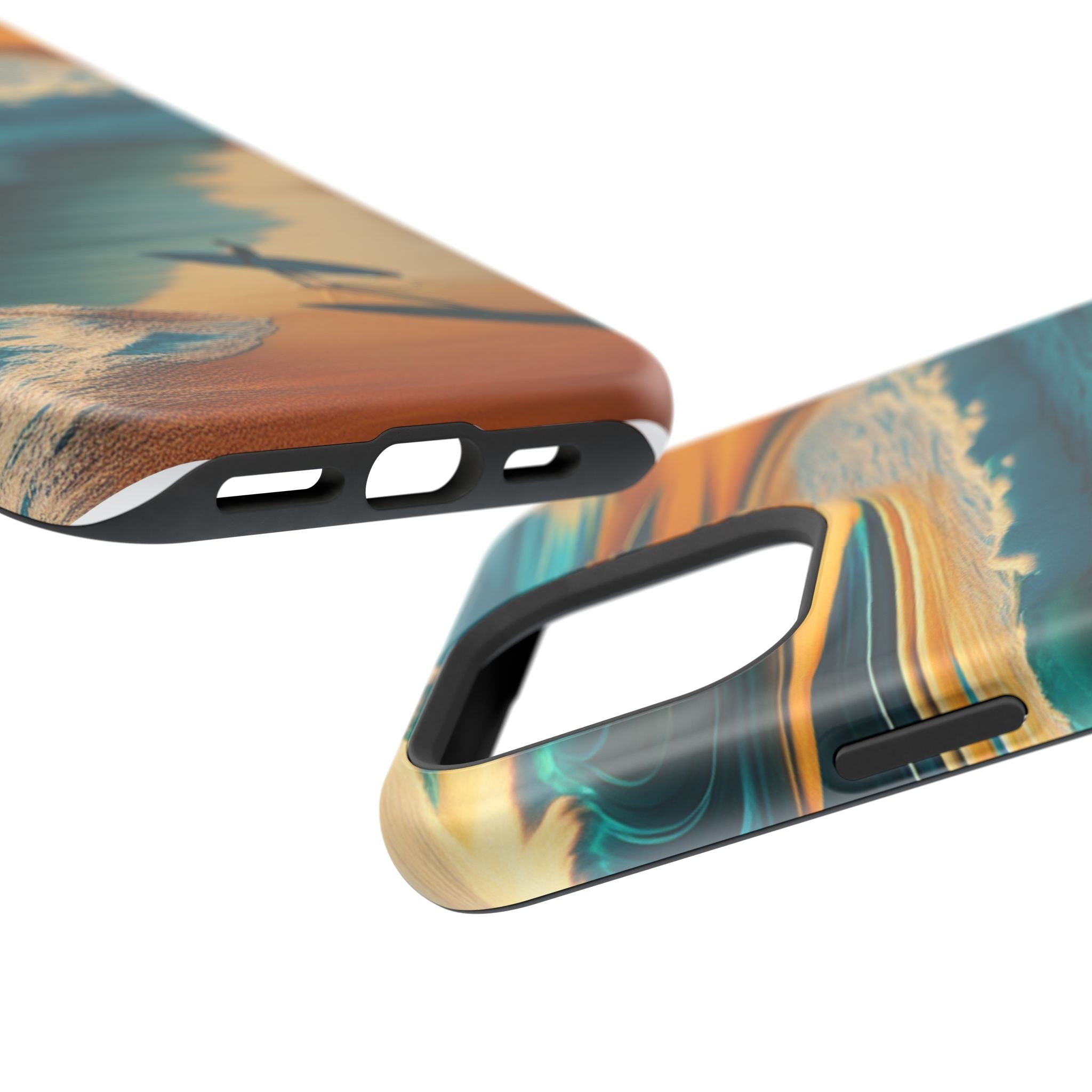 Impact Resistant Phone Case, Surf Wave Beach Lovers, Ocean Waves Design