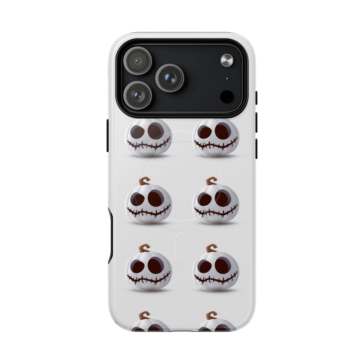 White Jack-O'-Lantern Spooky Magnetic Durable for iPhone/Samsung
