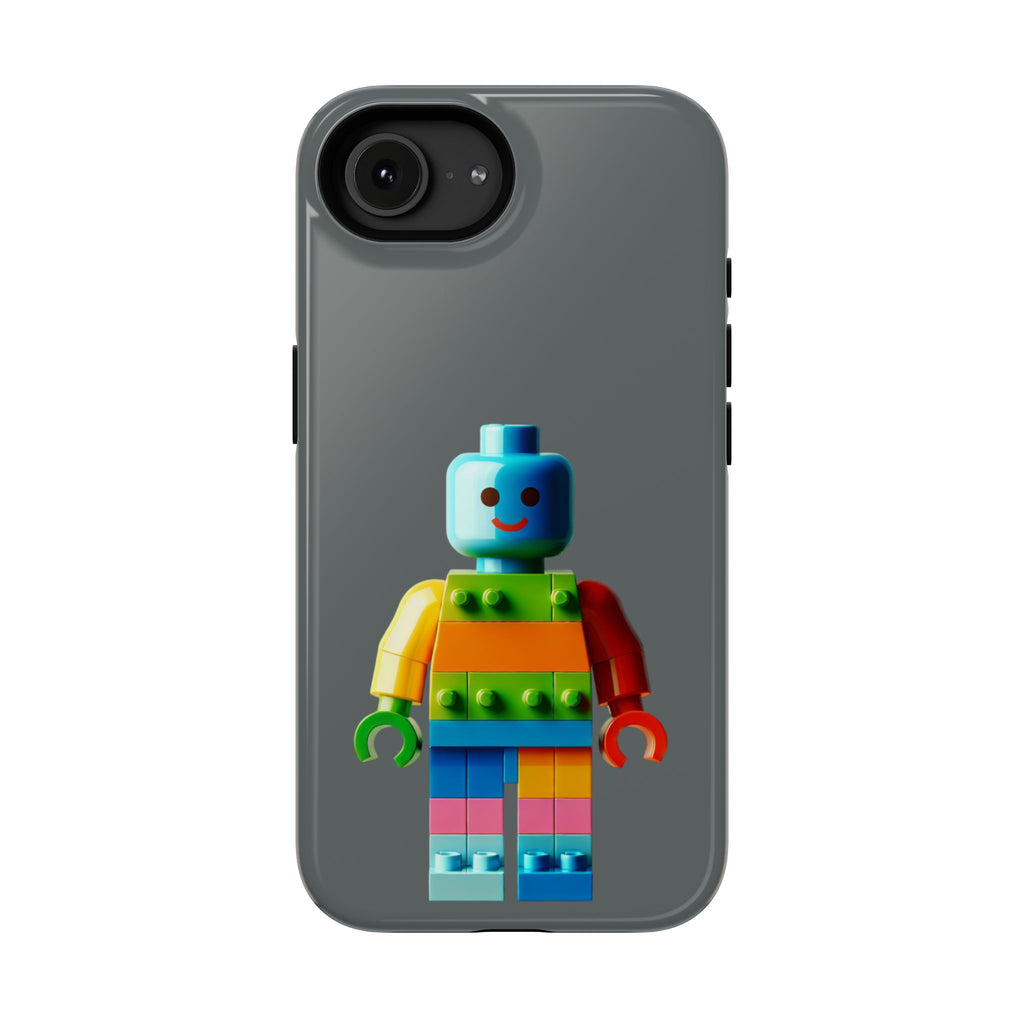 Rainbow Brick Minifigure Impact-Resistant Phone Case