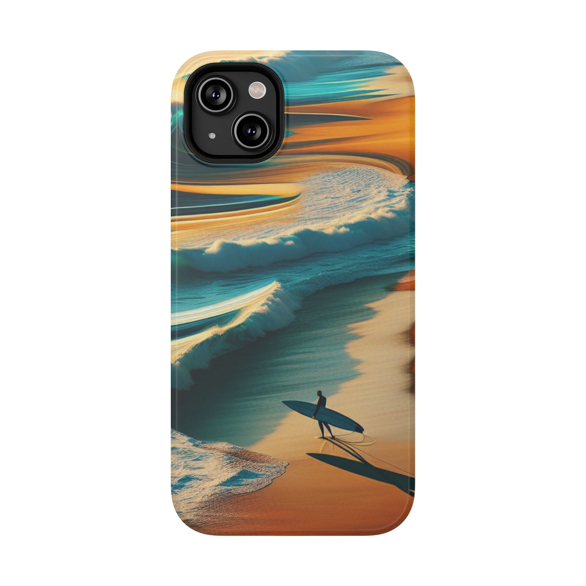 Impact Resistant Phone Case, Surf Wave Beach Lovers, Ocean Waves Design