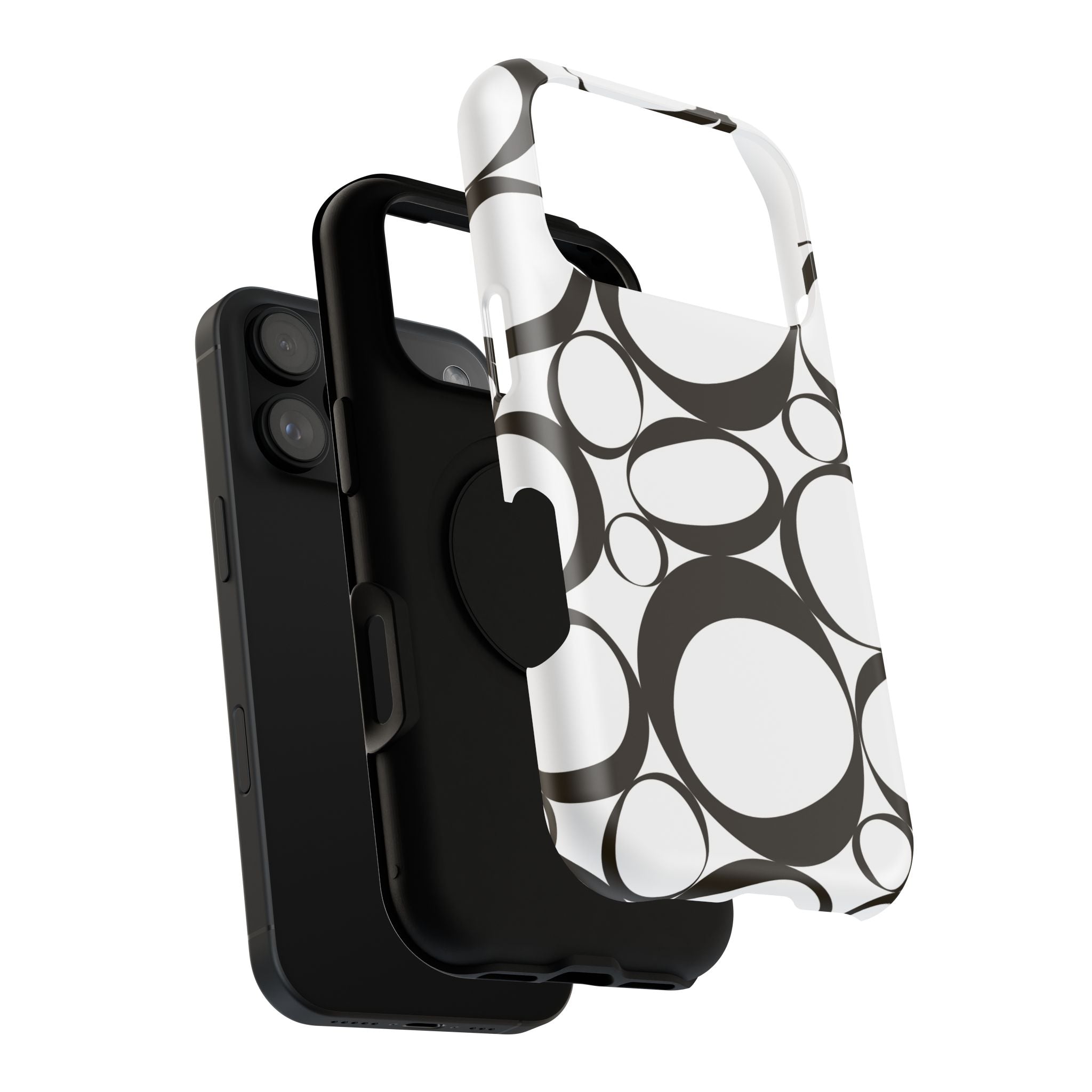 Black & White Impact-Resistant Phone Case - Durable