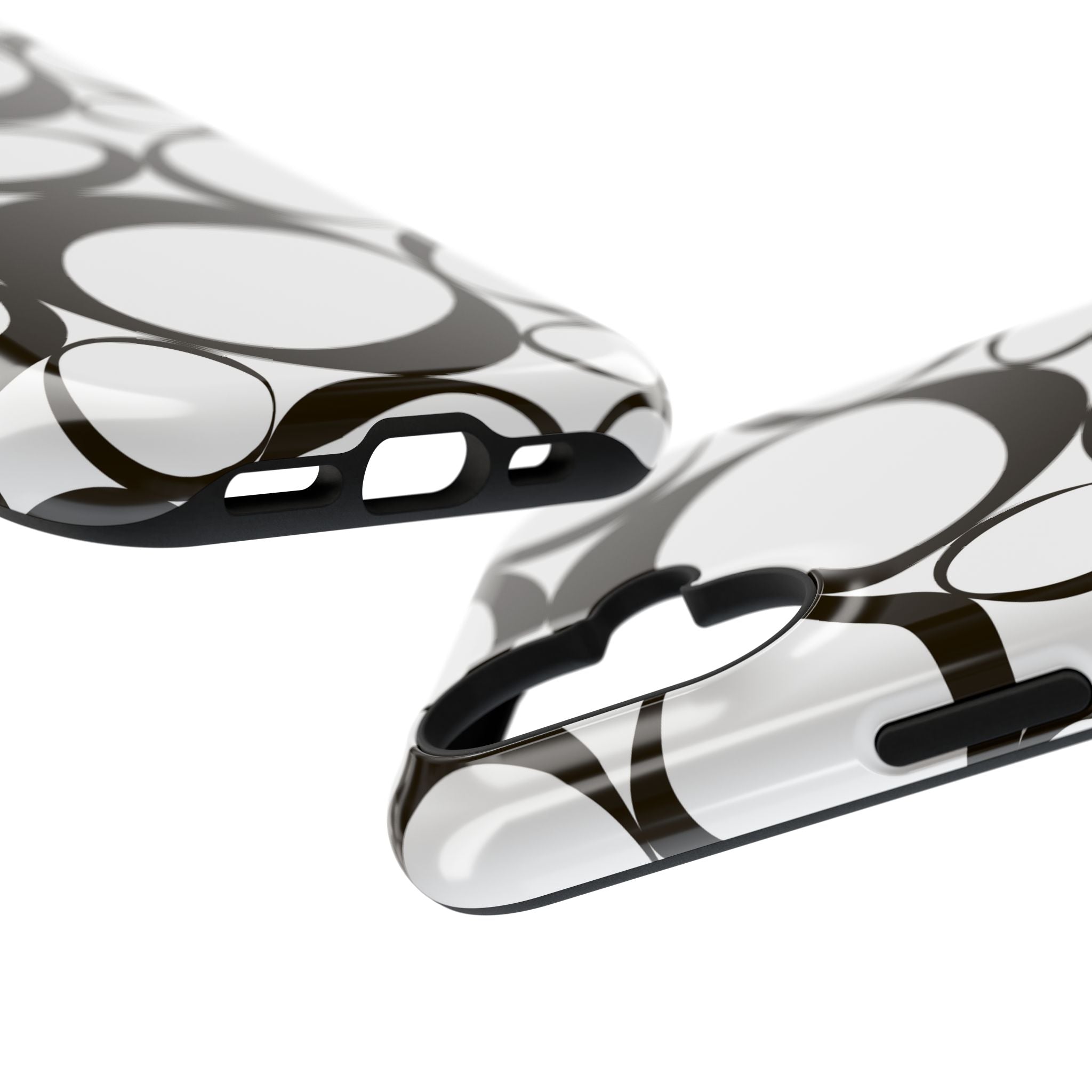 Black & White Impact-Resistant Phone Case - Durable