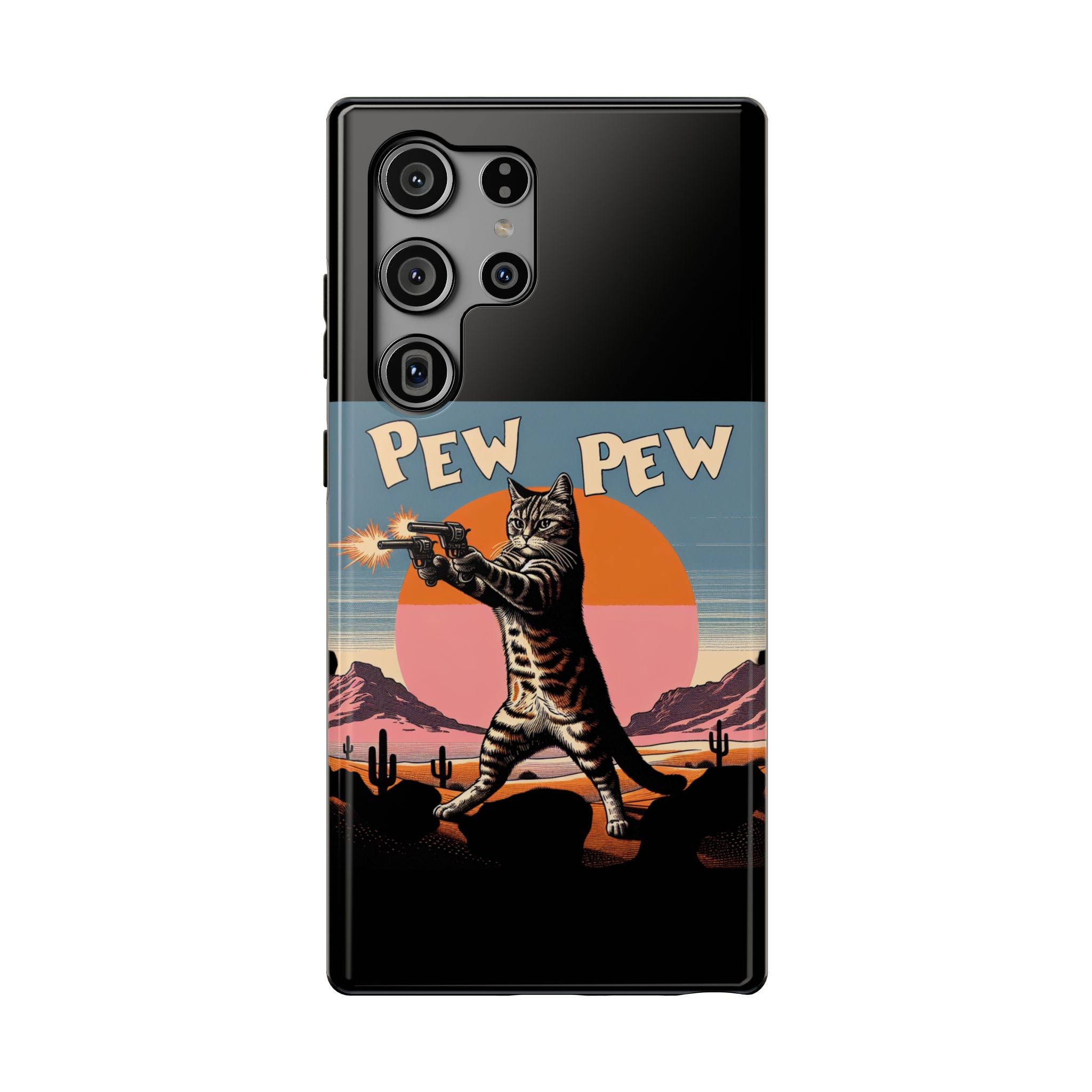 Impact Resistant Phone Case - Pew Pew Kitty
