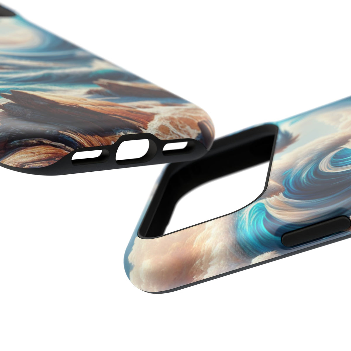 Ocean Heart Wave Phone Case — Impact-Resistant Art Protective Cover
