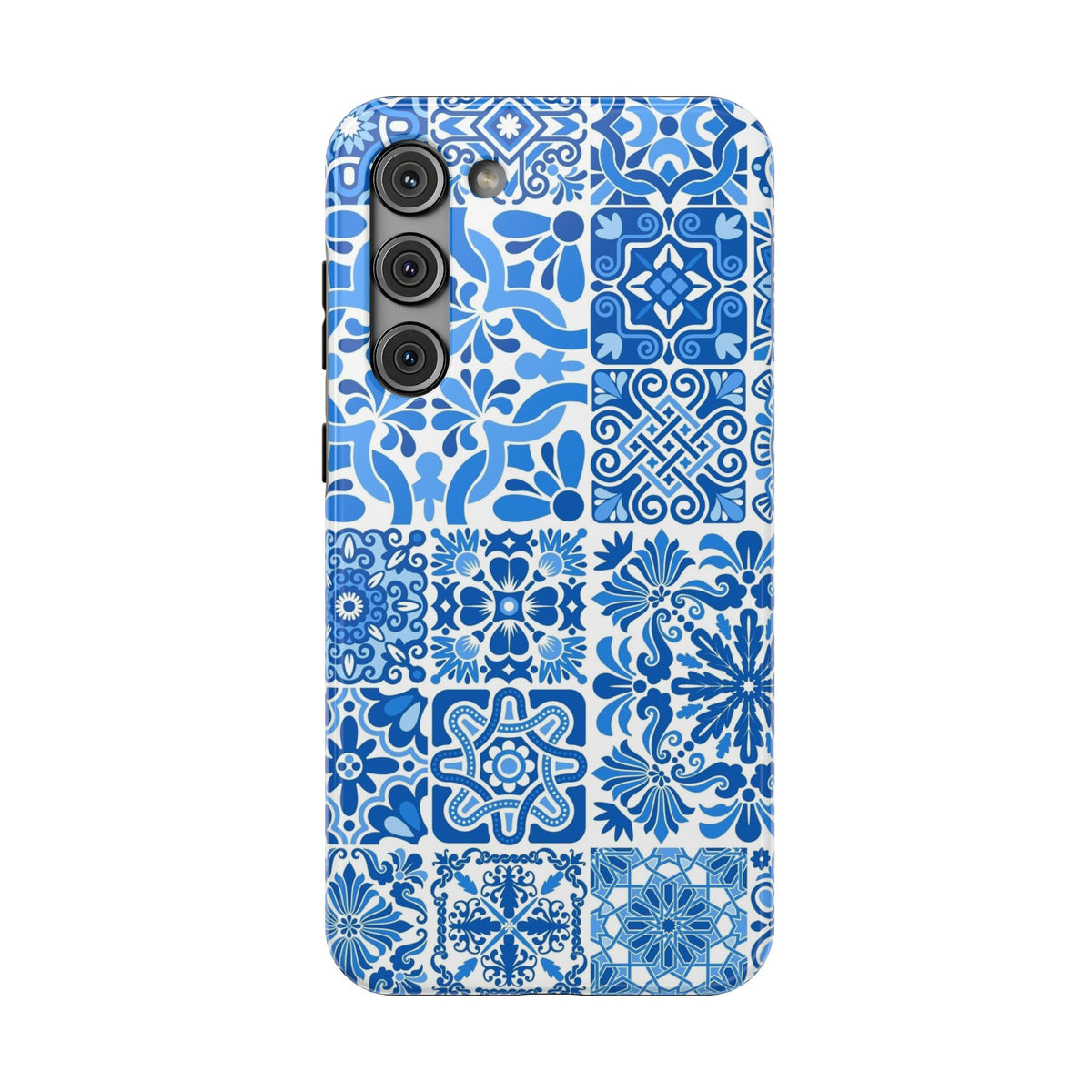 Blue Mediterranean Tile Impact-Resistant Phone Case
