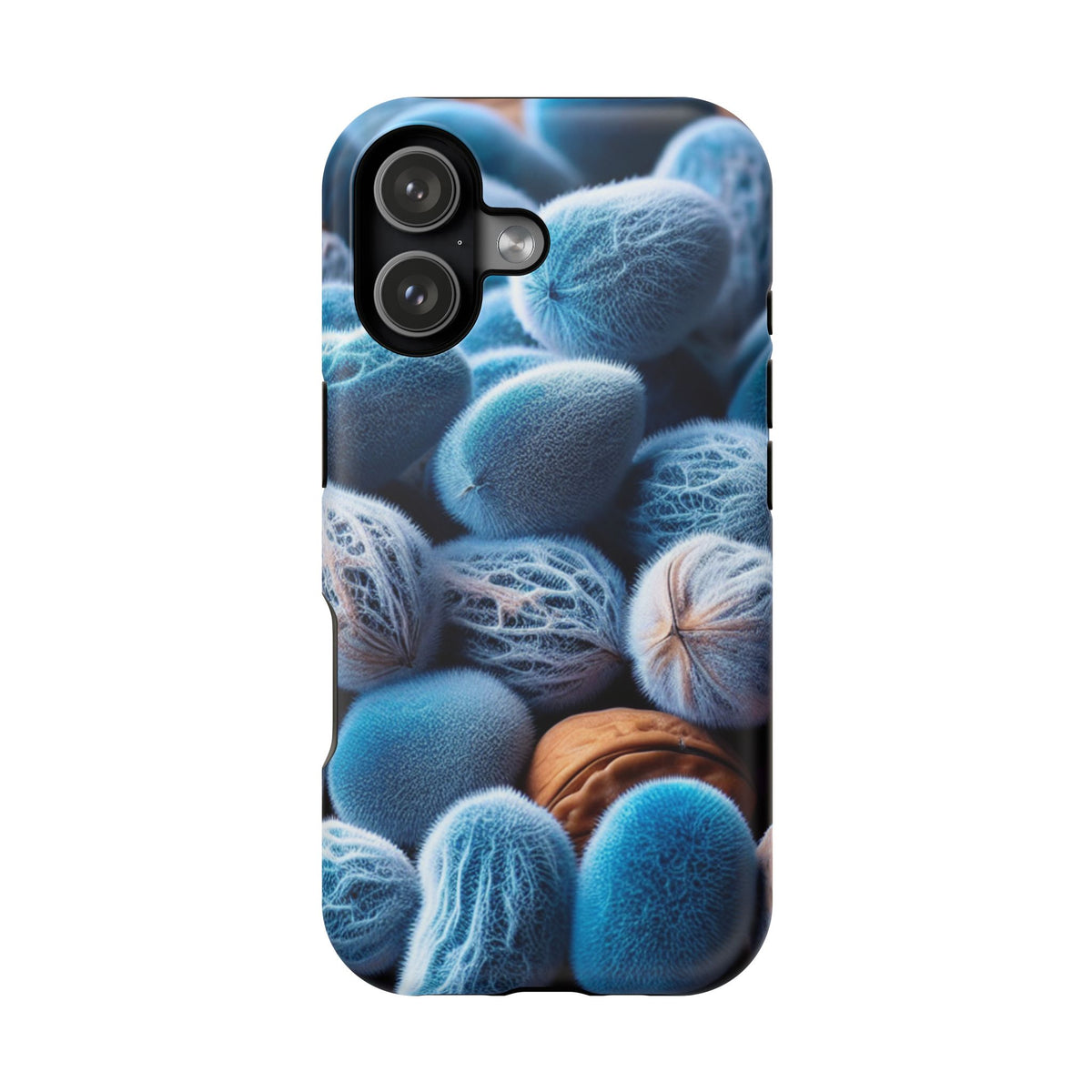Phone Case — Blue Fuzzy Pods Impact-Resistant Protective Case