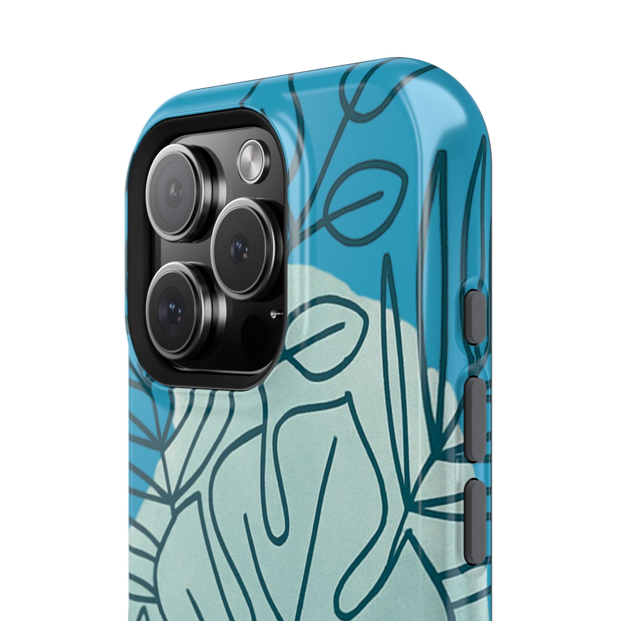 Tropical Floral Phone Case, Impact-Resistant