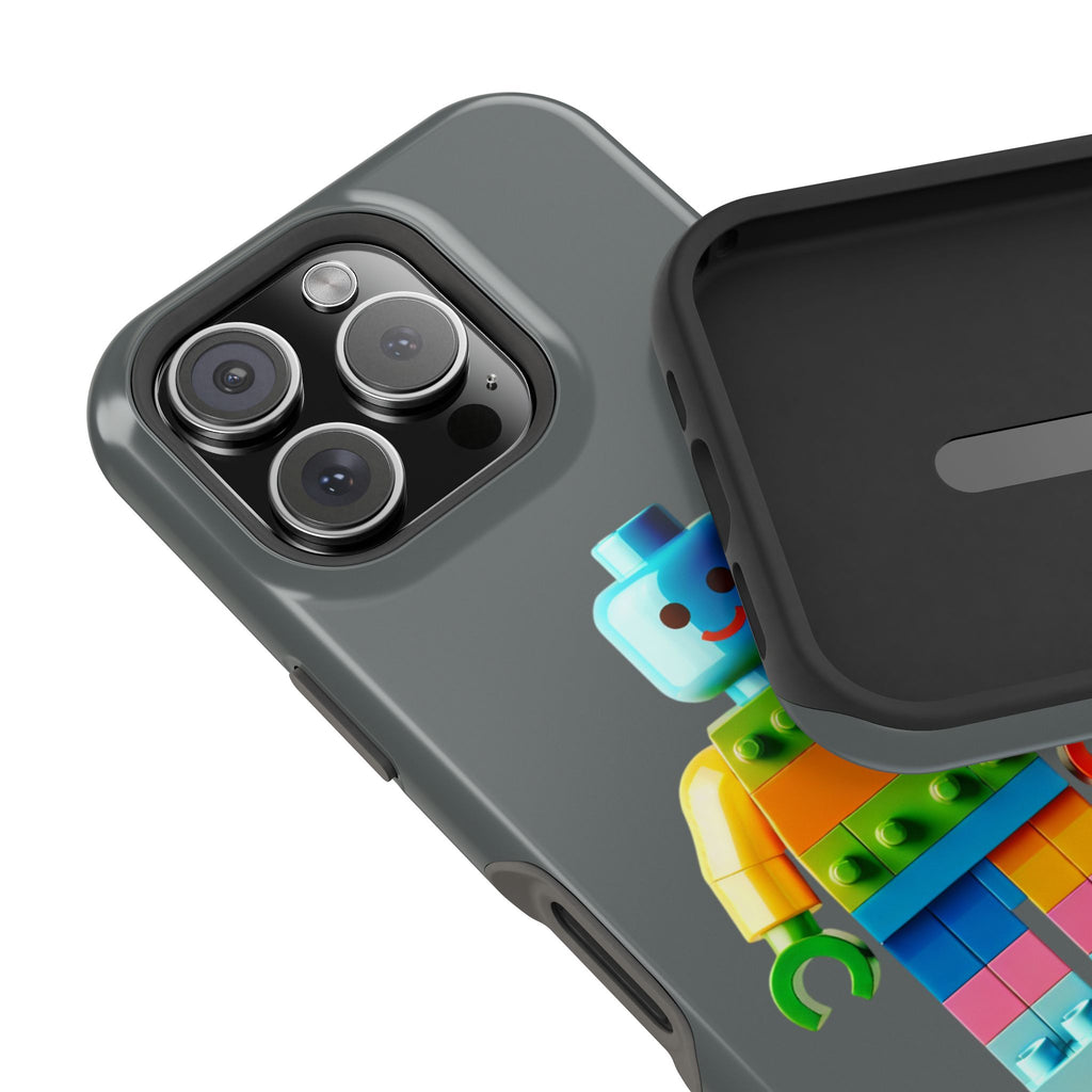 Rainbow Lego Character Impact Resistant Phone Case - Tough Protection for Kids & Adults