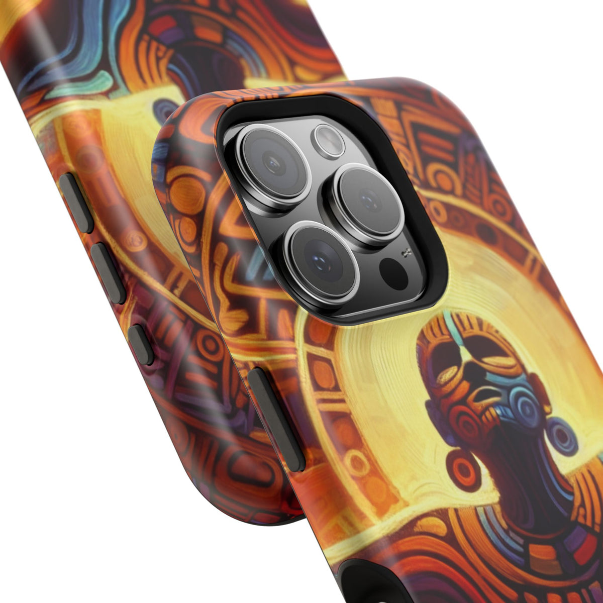 Aztec Sun Warrior Phone Case — Impact-Resistant Protective Cover