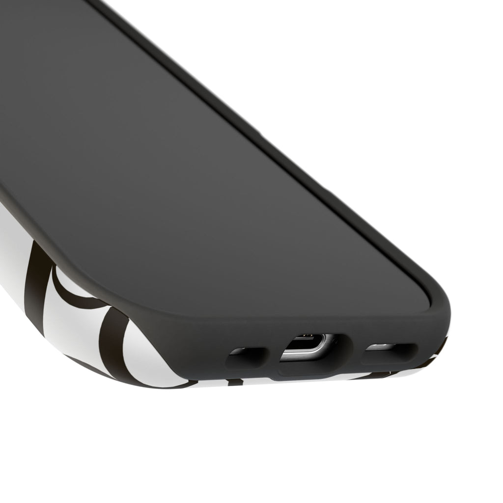 Black & White Impact-Resistant Phone Case - Durable