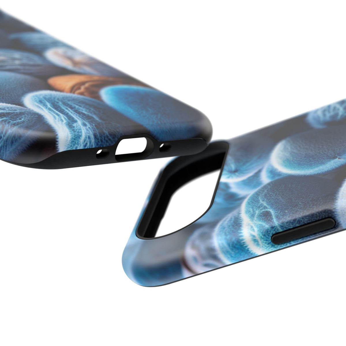Phone Case — Blue Fuzzy Pods Impact-Resistant Protective Case