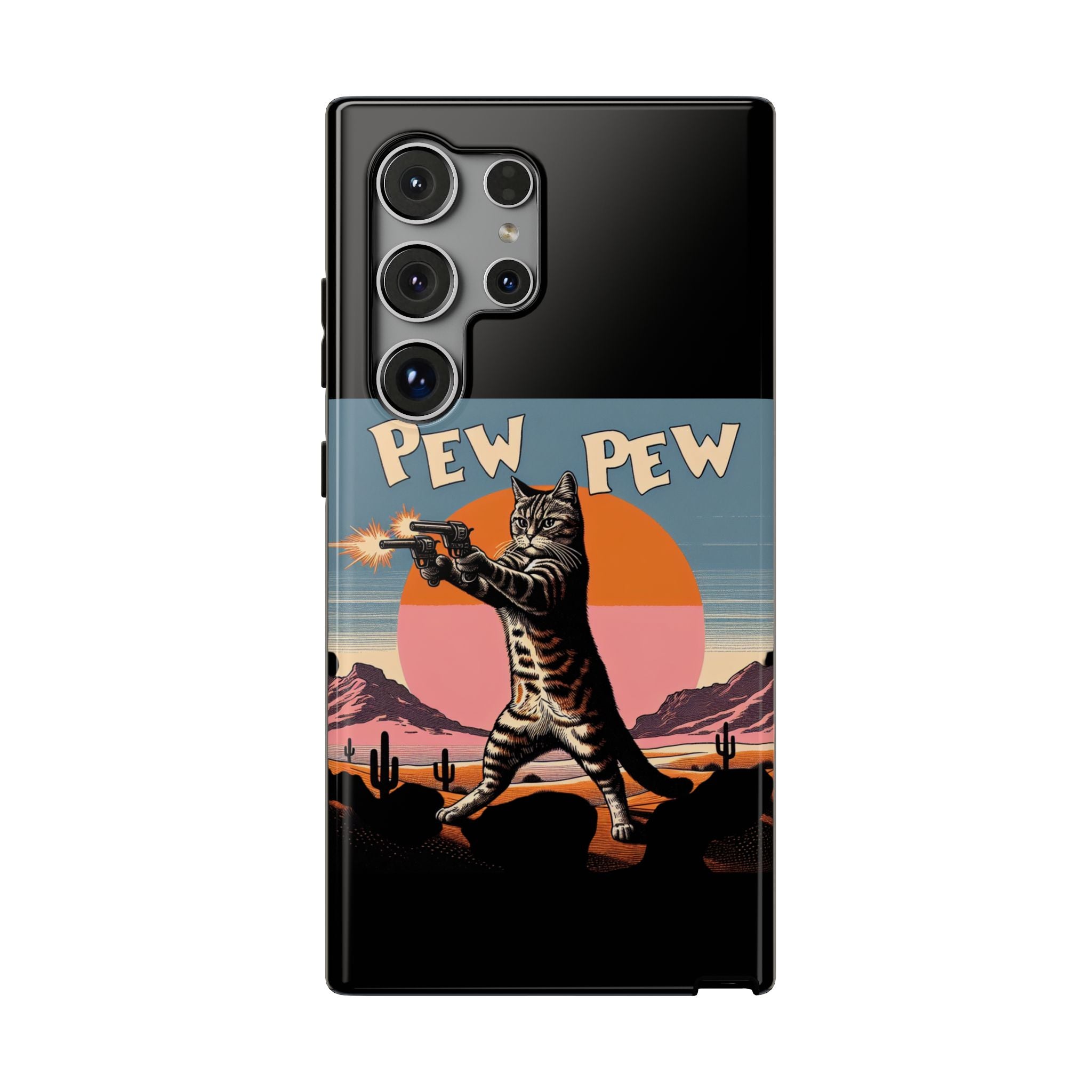 Impact Resistant Phone Case - Pew Pew Kitty