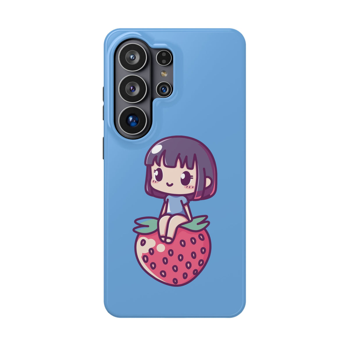 Cute Strawberry Girl Impact-Resistant Phone Case