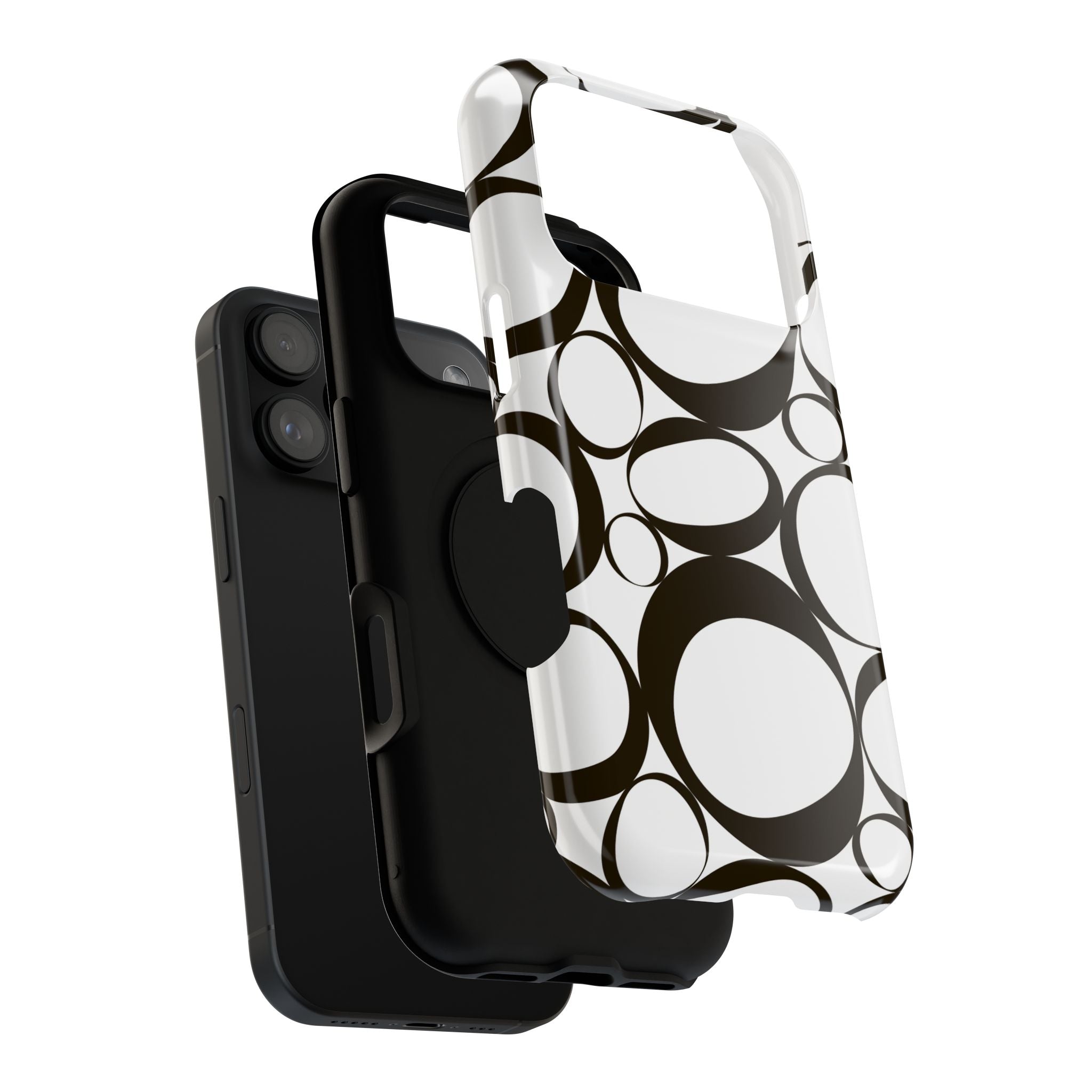 Black & White Impact-Resistant Phone Case - Durable