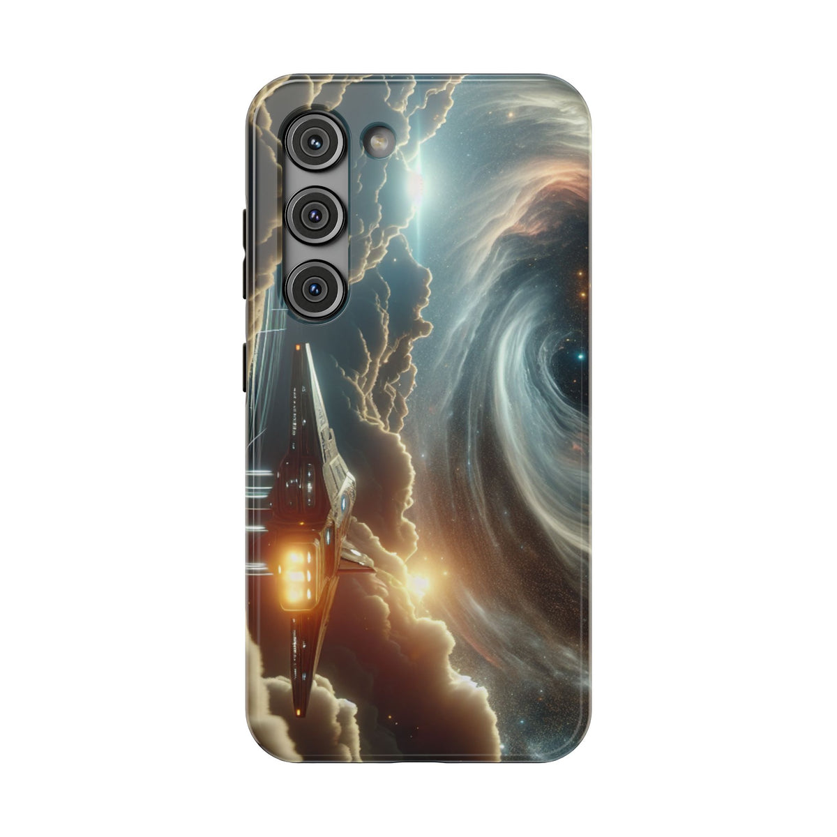 Spacecraft Vortex Phone Case — Impact-Resistant Sci‑Fi iPhone Cover