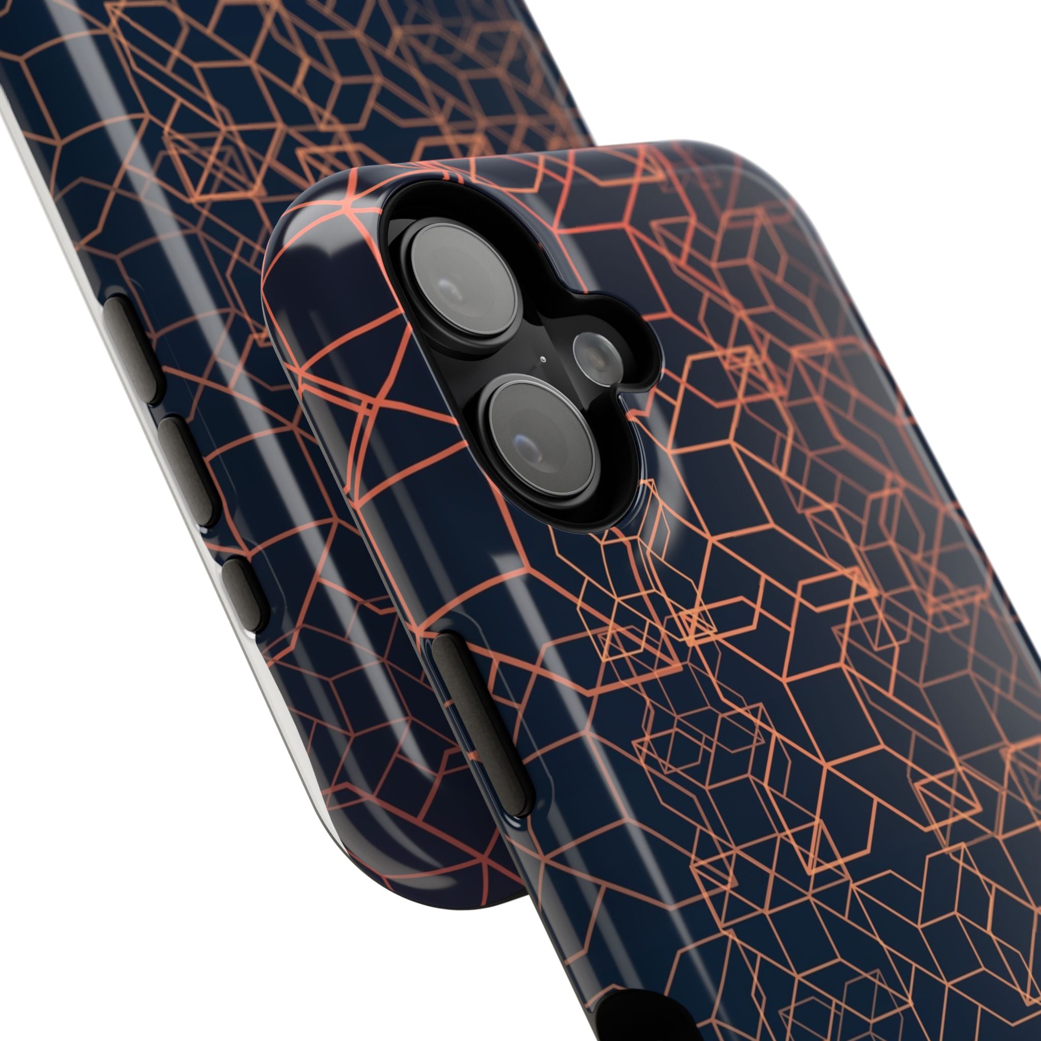 Geometric Pattern Phone Case, Durable Impact-Resistant