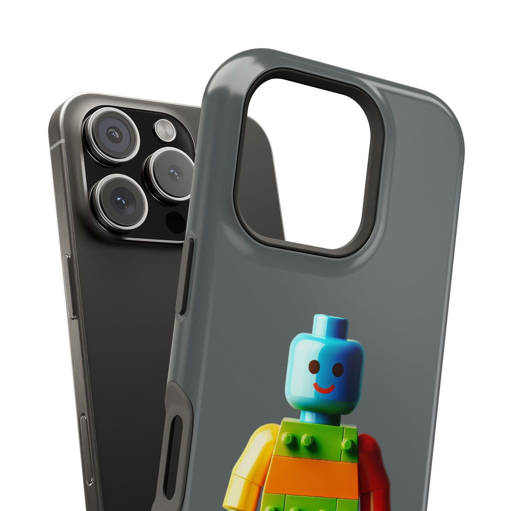 Rainbow Lego Character Impact Resistant Phone Case - Tough Protection for Kids & Adults