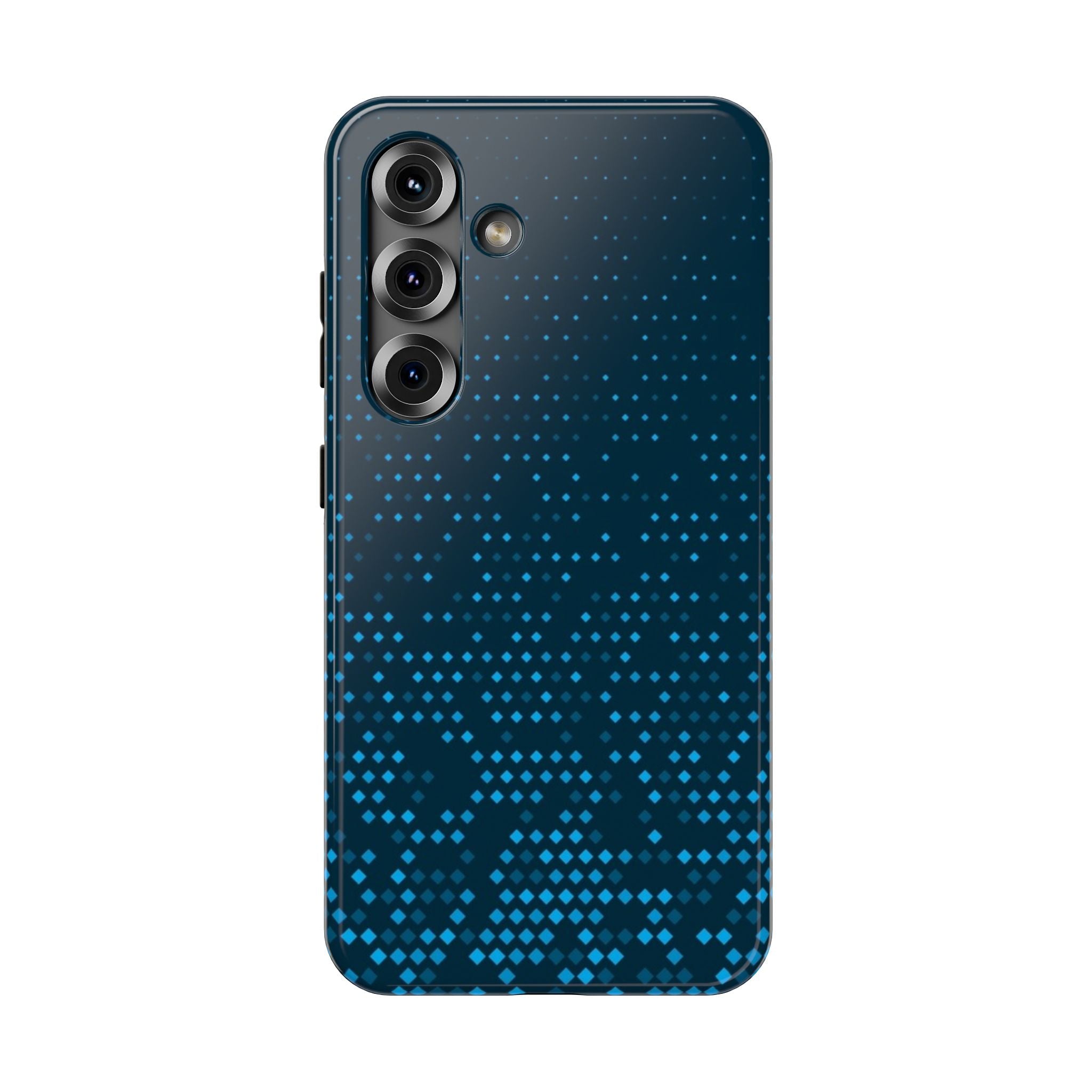 Blue Geometric Impact Resistant Phone Case