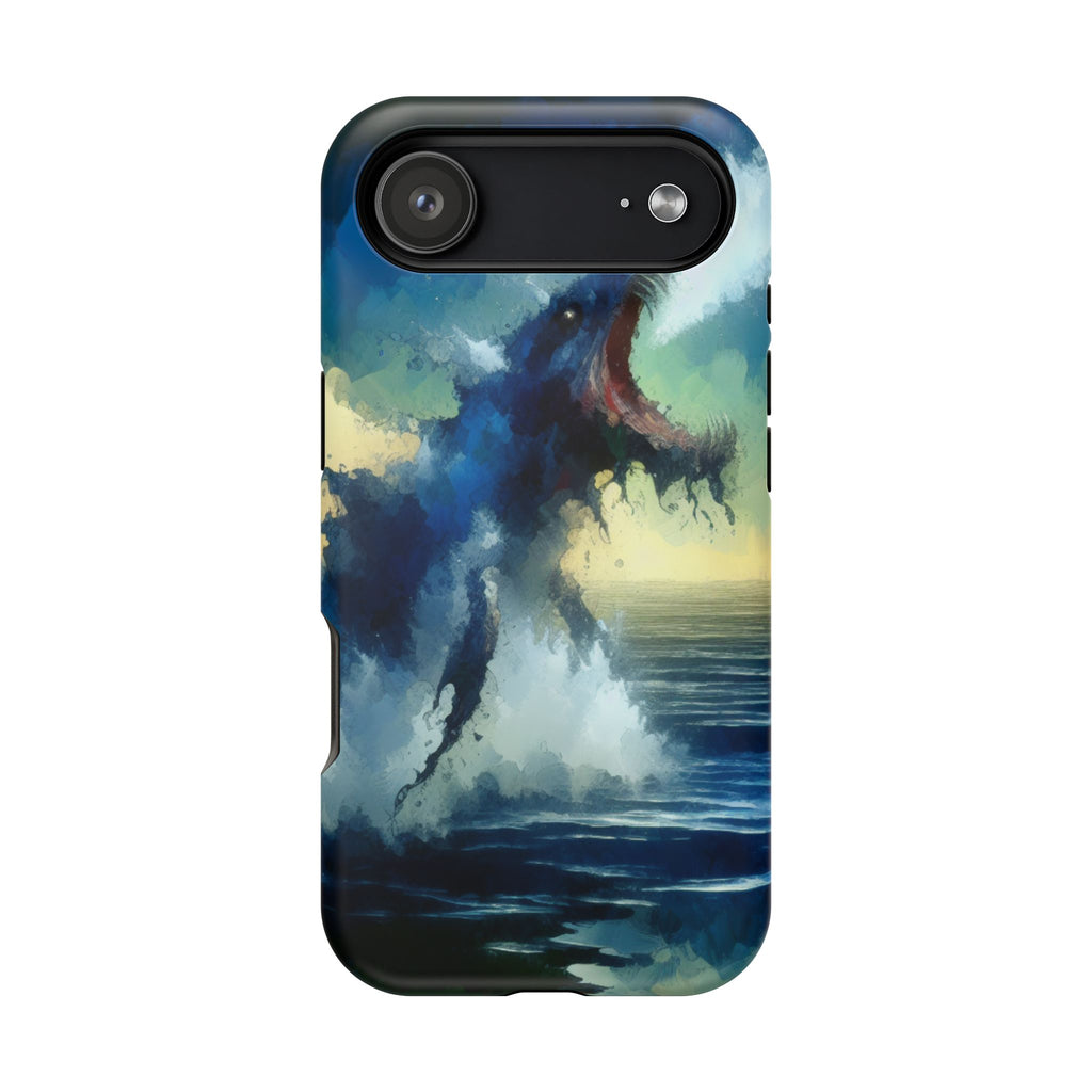 Shark Wave Impact-Resistant Phone Case — Ocean Monster Art Protective Cover