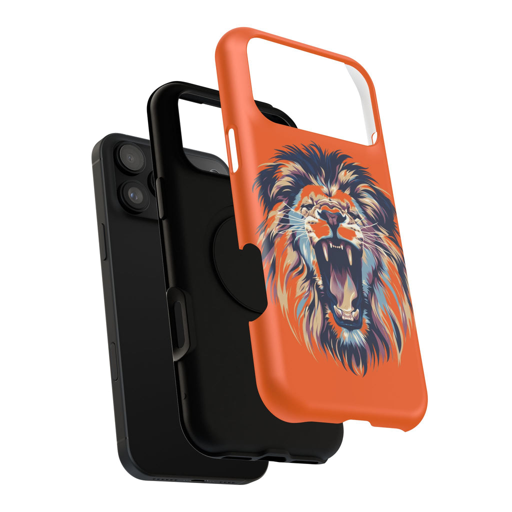 Roaring Lion Impact Phone Case — Shockproof Orange Protective Cover