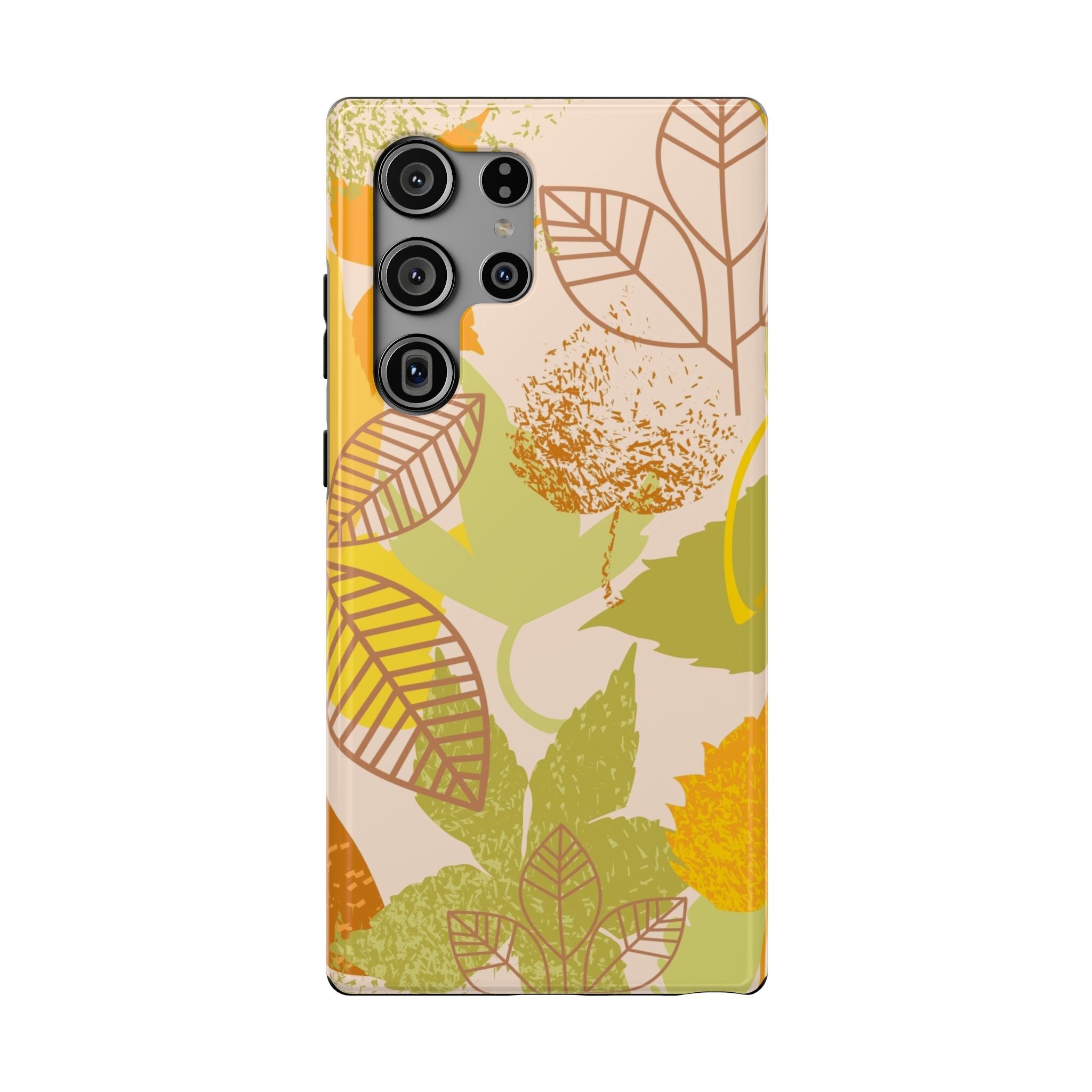 Chic Leaf Print Phone Case