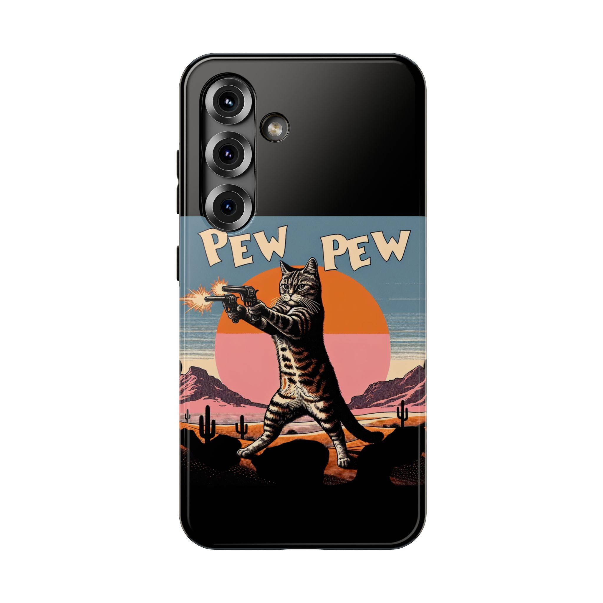 Impact Resistant Phone Case - Pew Pew Kitty
