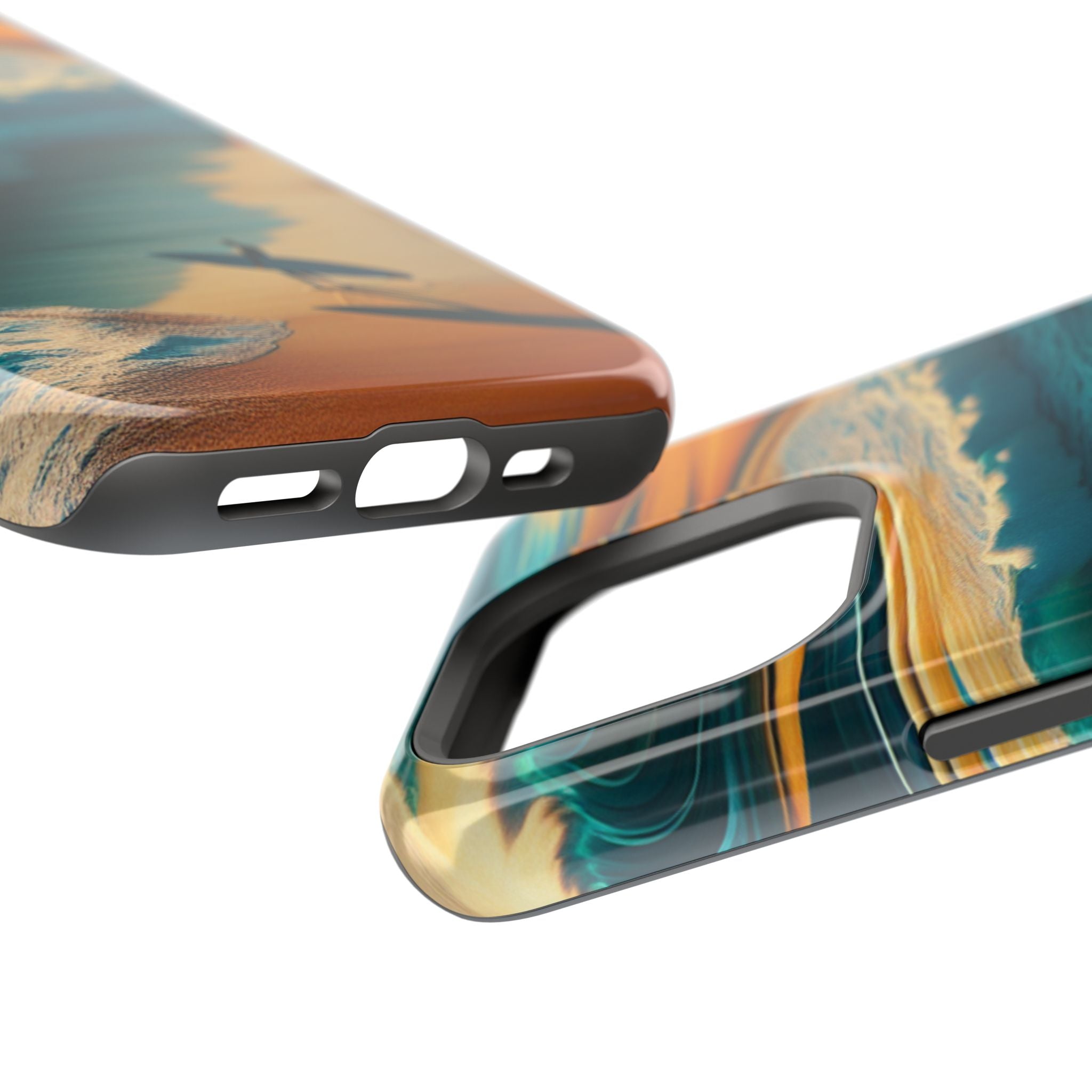 Impact Resistant Phone Case, Surf Wave Beach Lovers, Ocean Waves Design