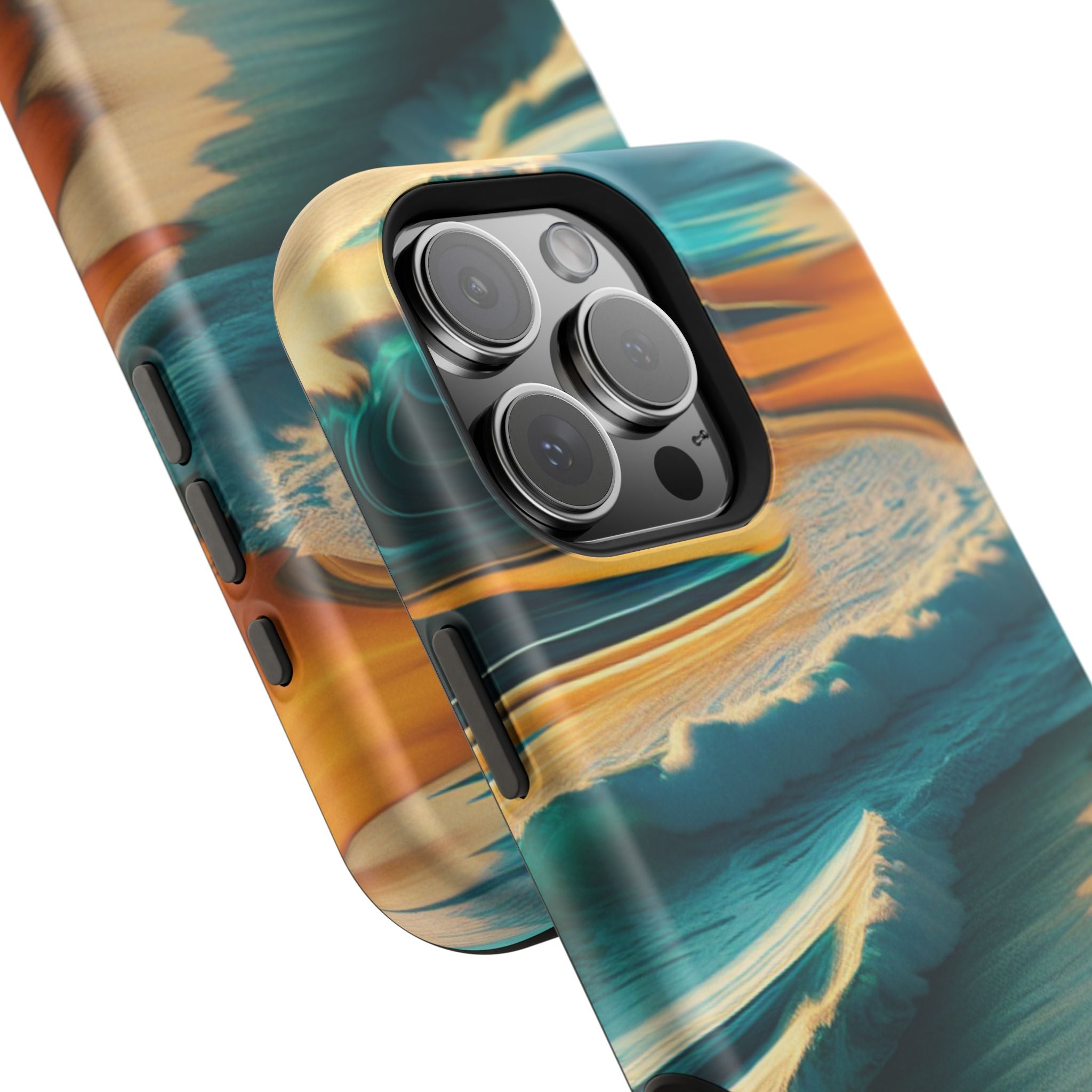 Impact Resistant Phone Case, Surf Wave Beach Lovers, Ocean Waves Design