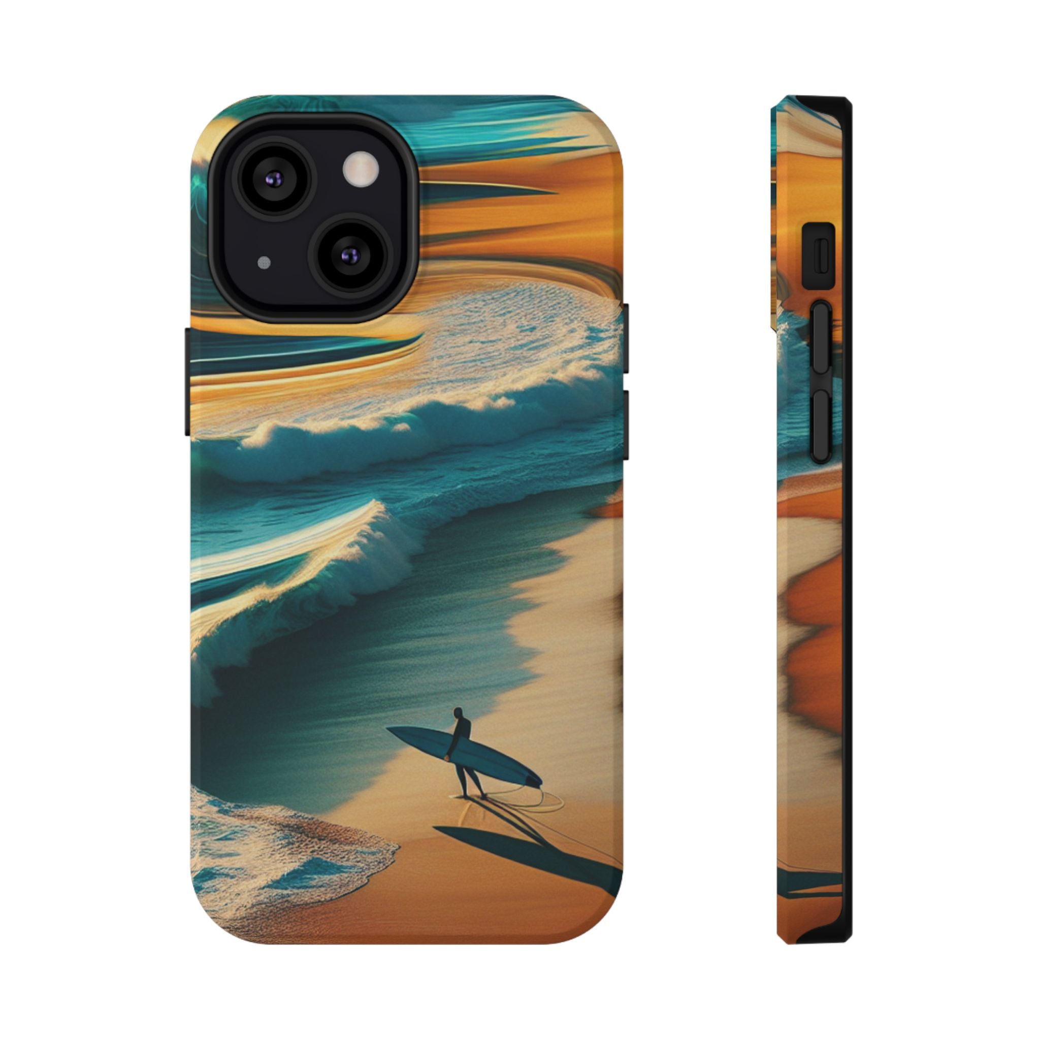 Impact Resistant Phone Case, Surf Wave Beach Lovers, Ocean Waves Design