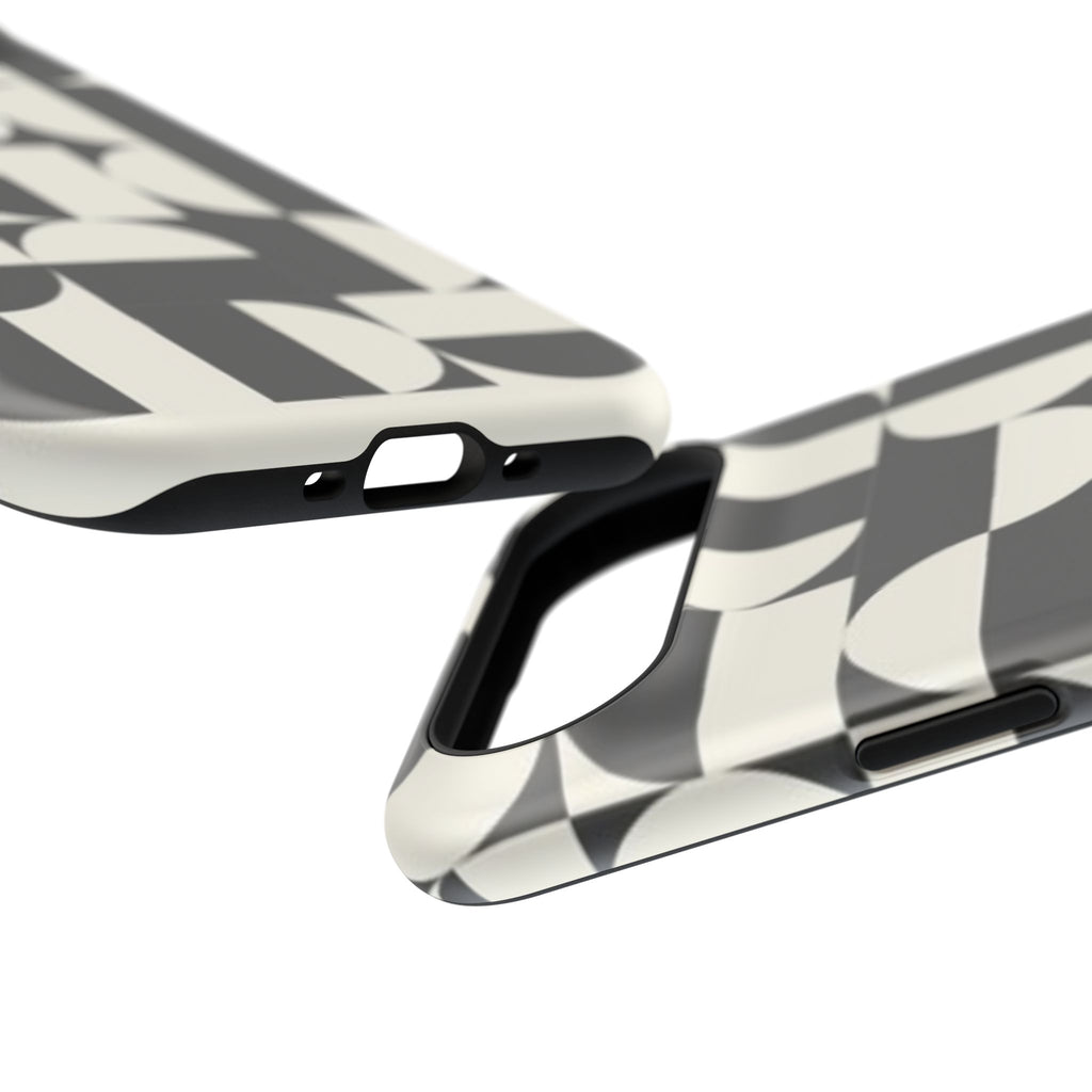 Black and White Design Impact-Resistant Case