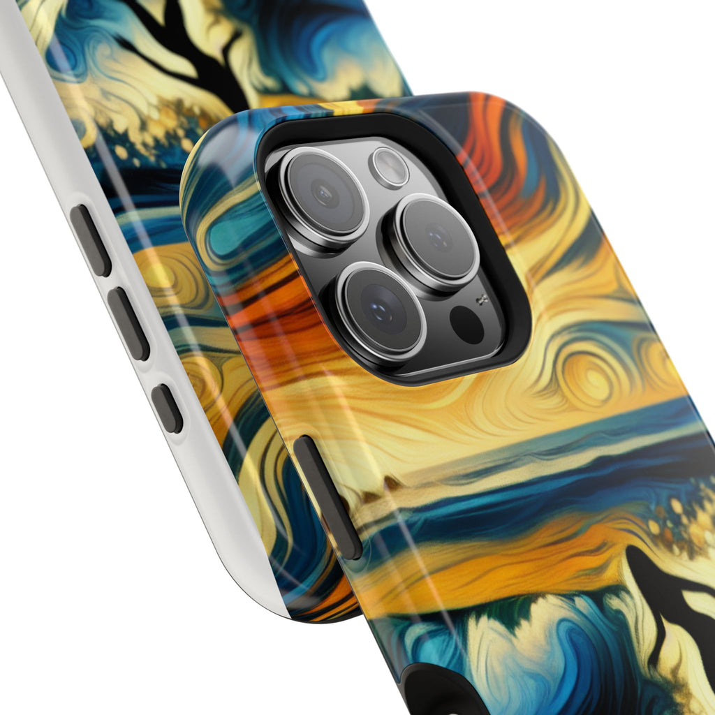 Impact Resistant Phone Case - Surfing Ocean Waves Design, Coastal Decor Gift