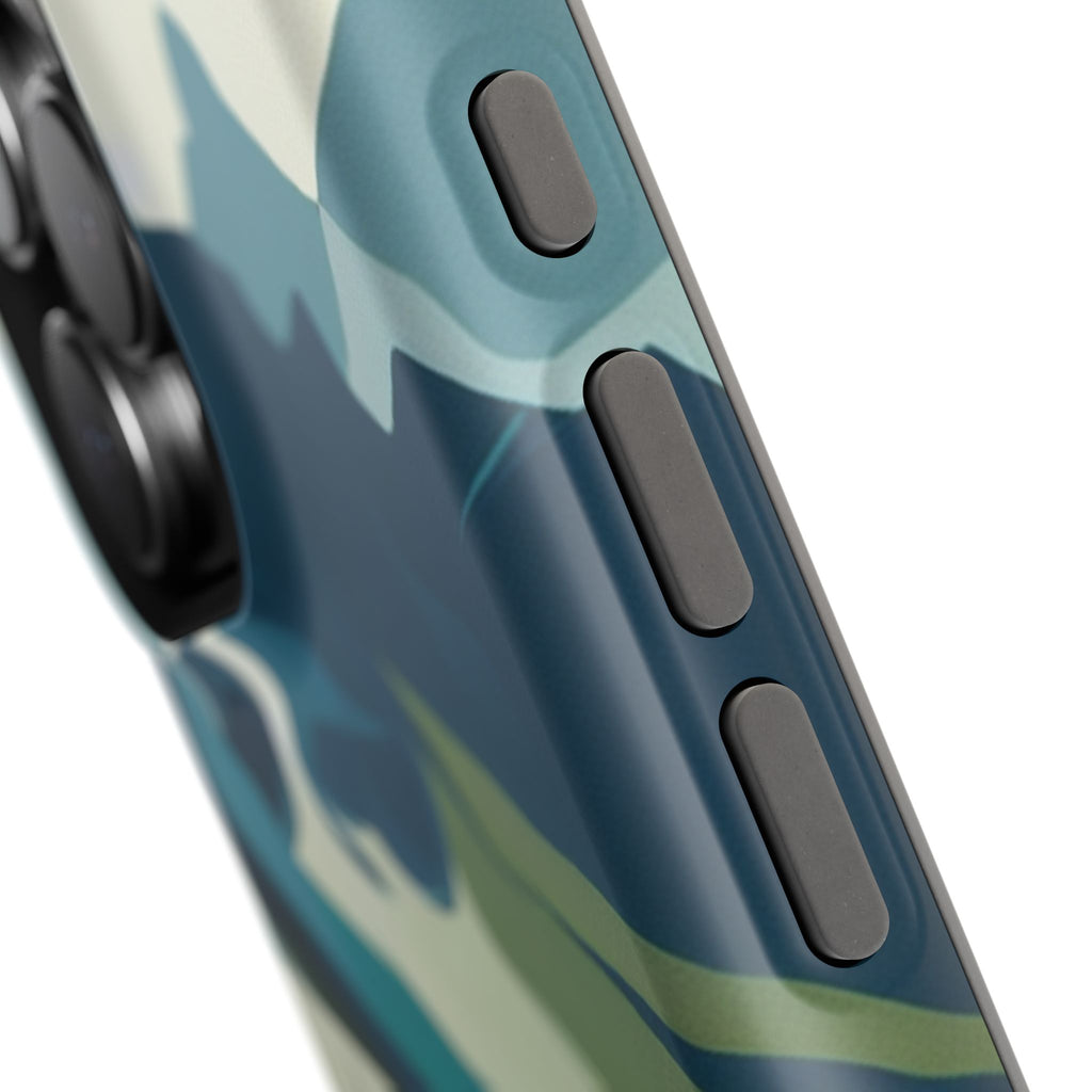 Impact Resistant Phone Case - Mountain Lake with Forest Design