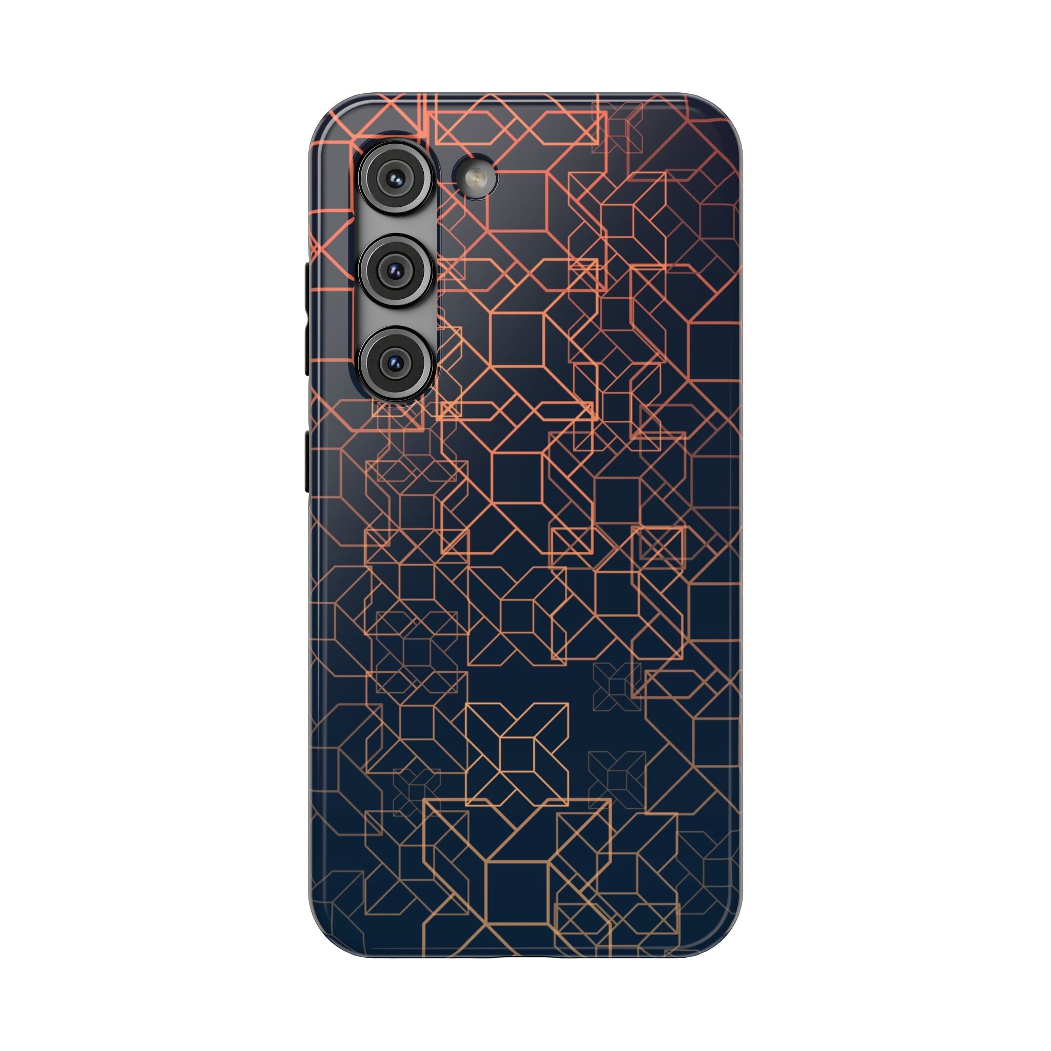 Geometric Pattern Phone Case, Durable Impact-Resistant