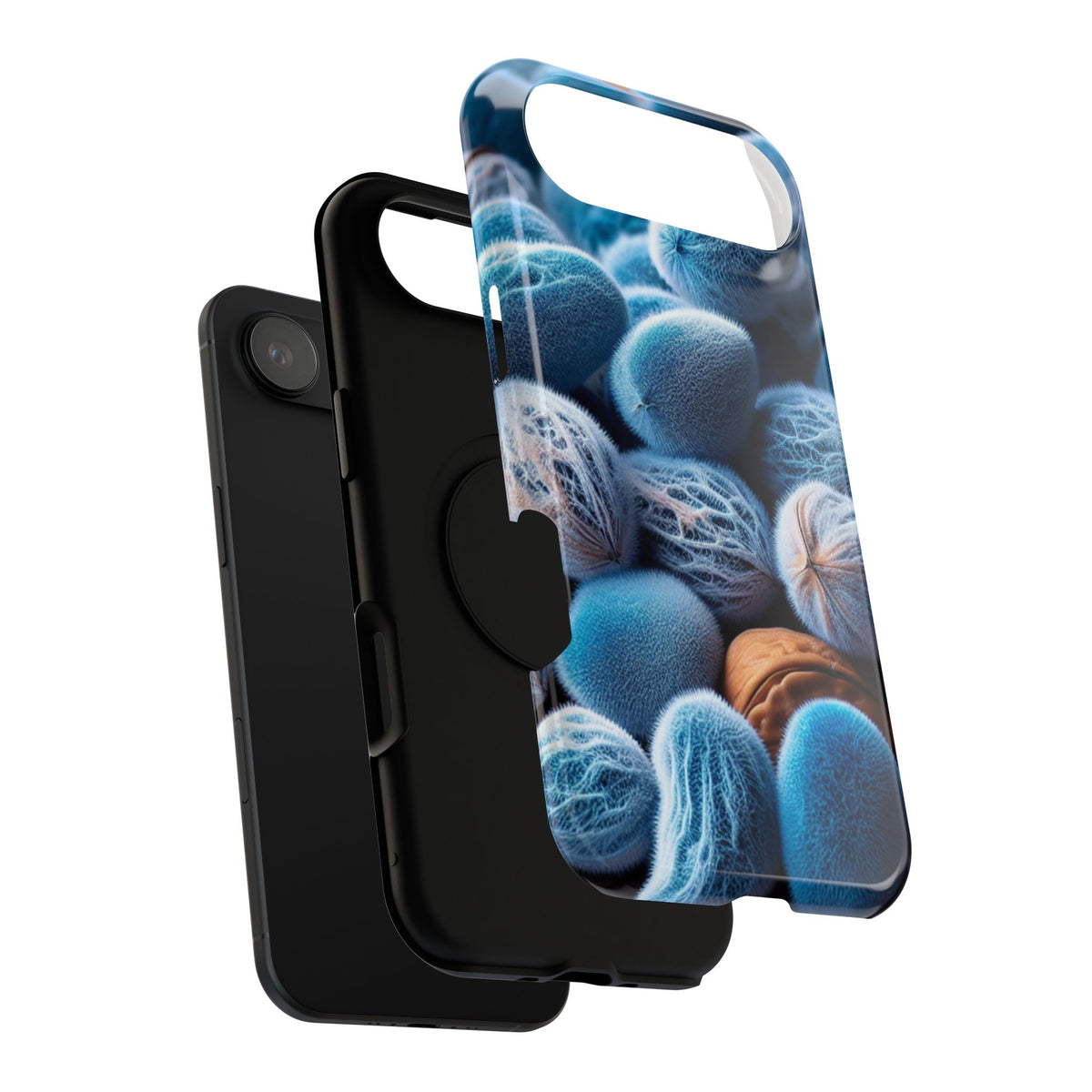 Phone Case — Blue Fuzzy Pods Impact-Resistant Protective Case