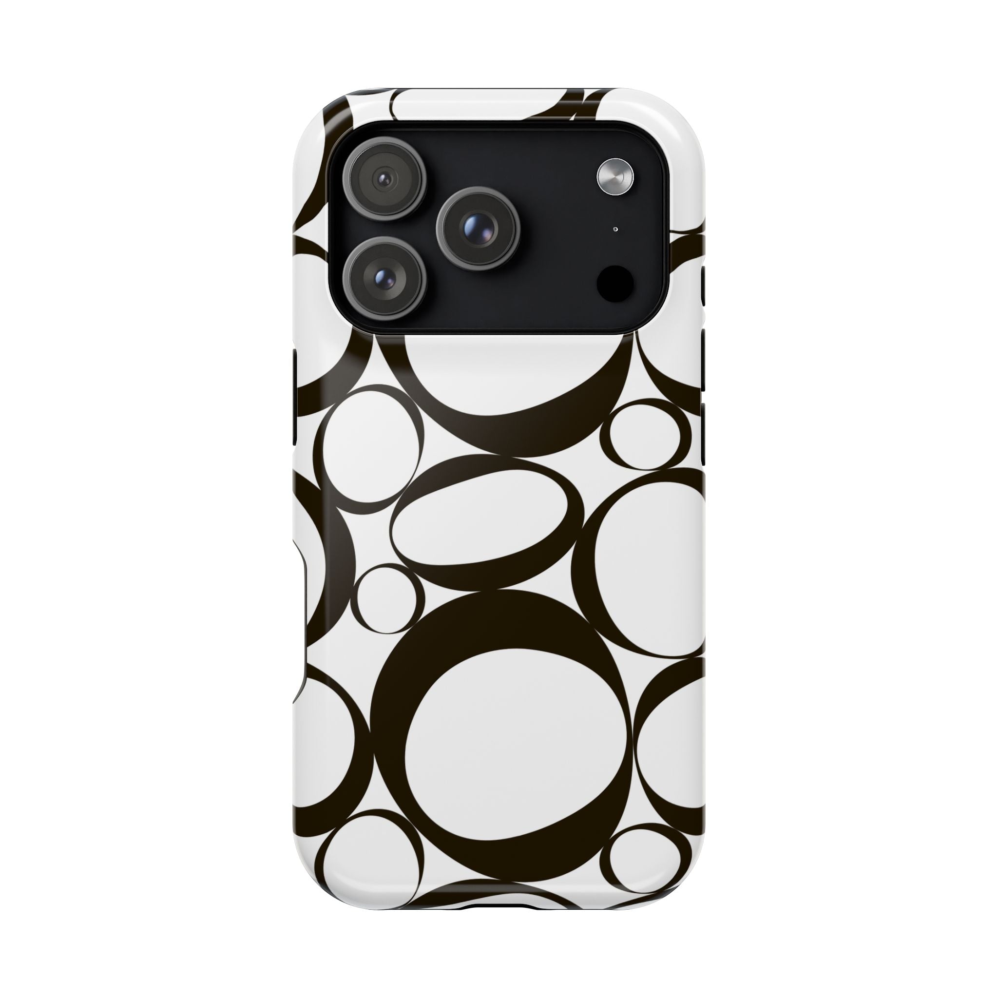 Black & White Impact-Resistant Phone Case - Durable
