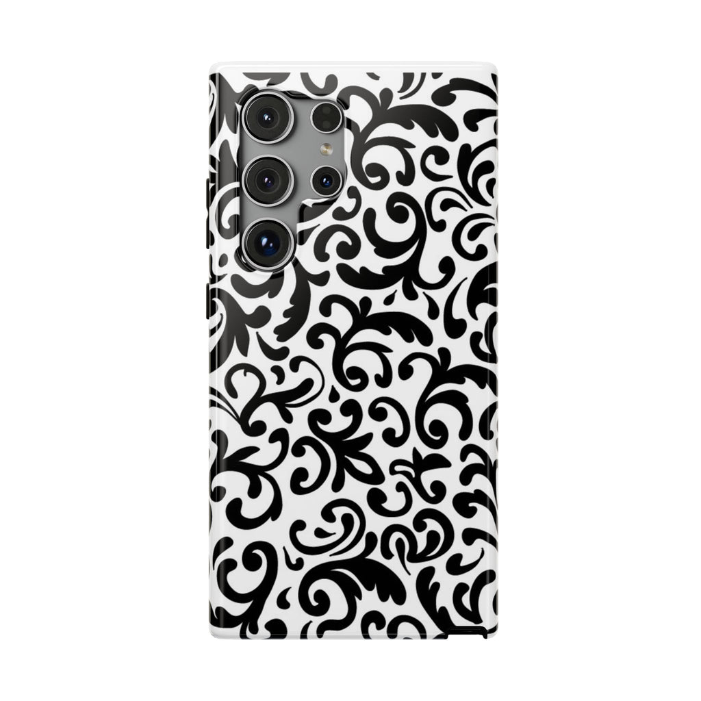 Floral Scroll Impact-Resistant Phone Case