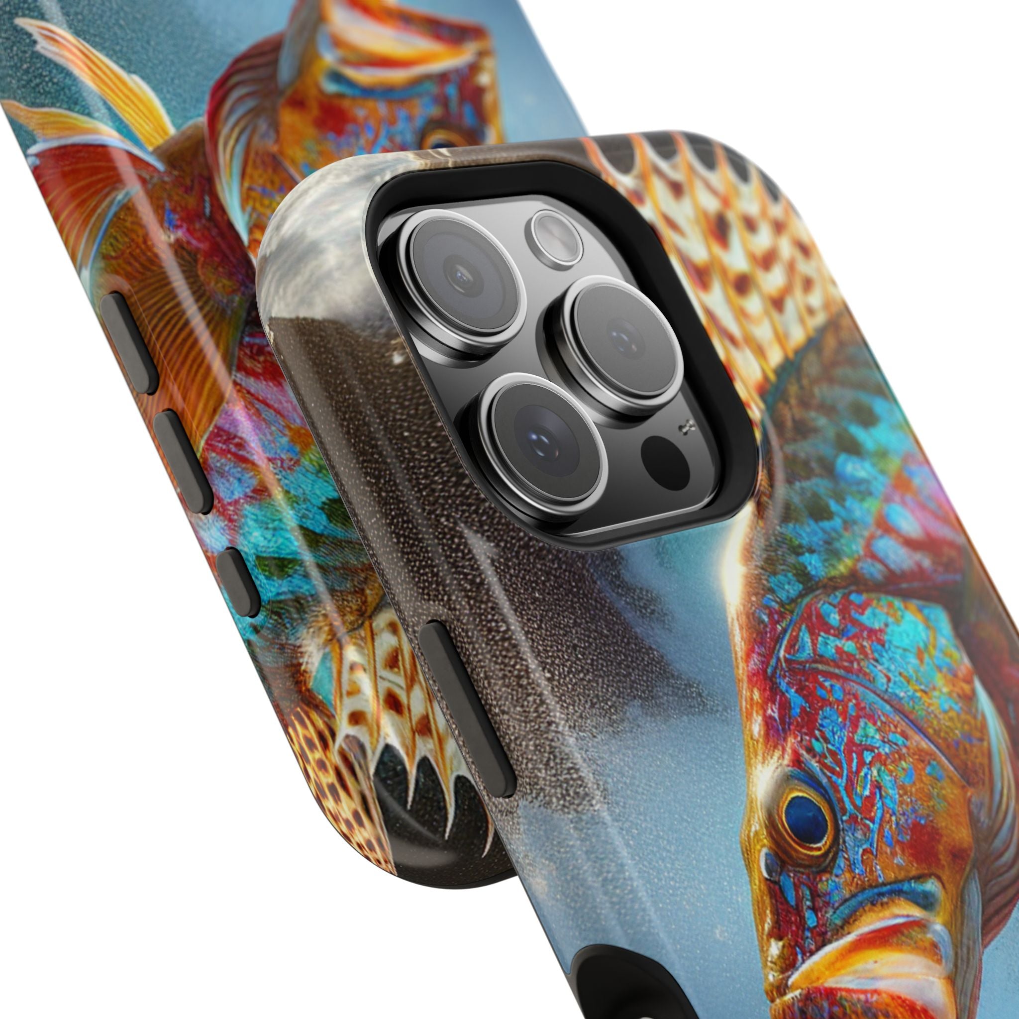 Colorful Fish Impact Resistant Phone Case, Waterproof