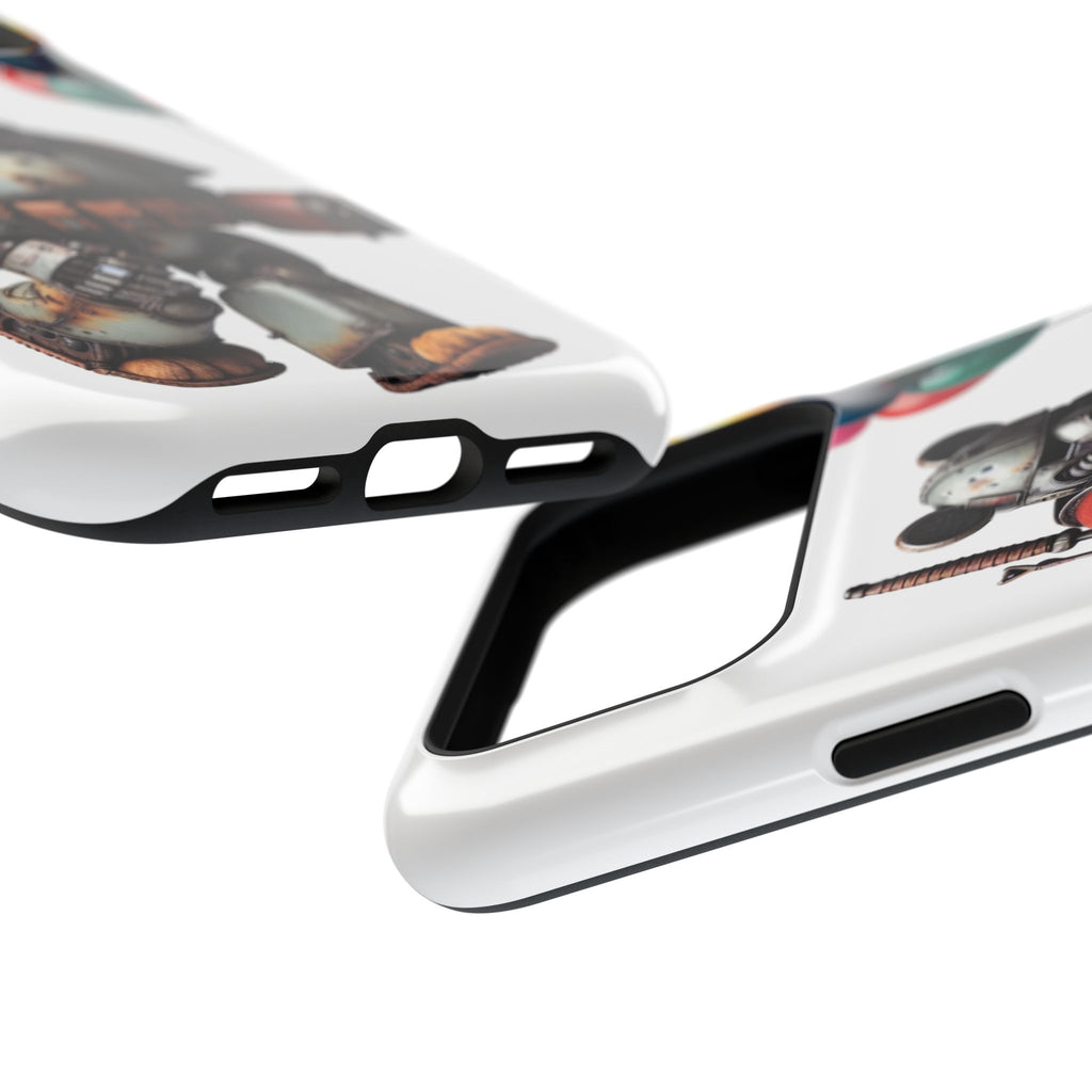 Armored Bear with Balloons Impact-Resistant Galaxy Cute Phone Cases